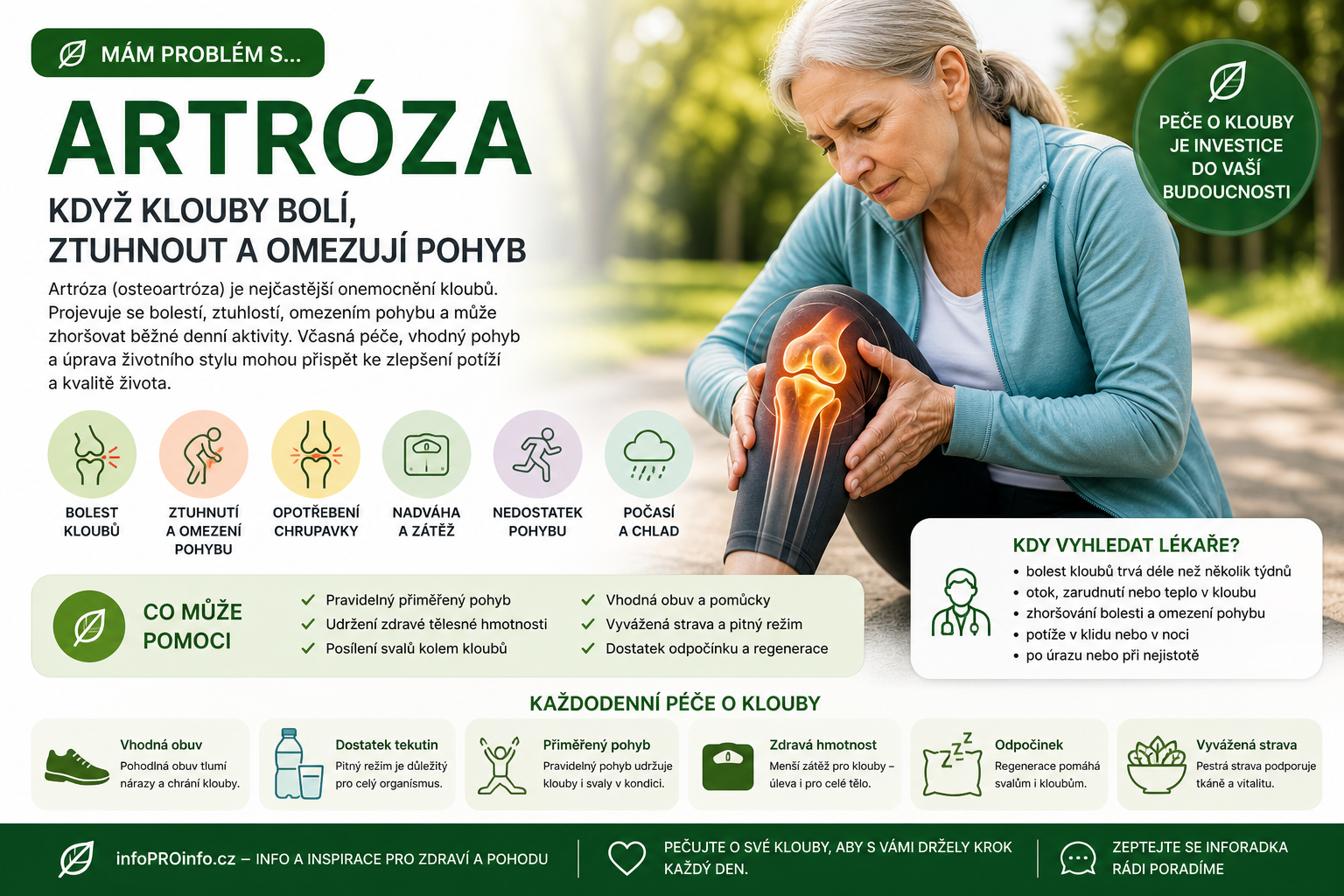 Artróza: proč bolí klouby, jak se projevuje a jak o ně pečovat
