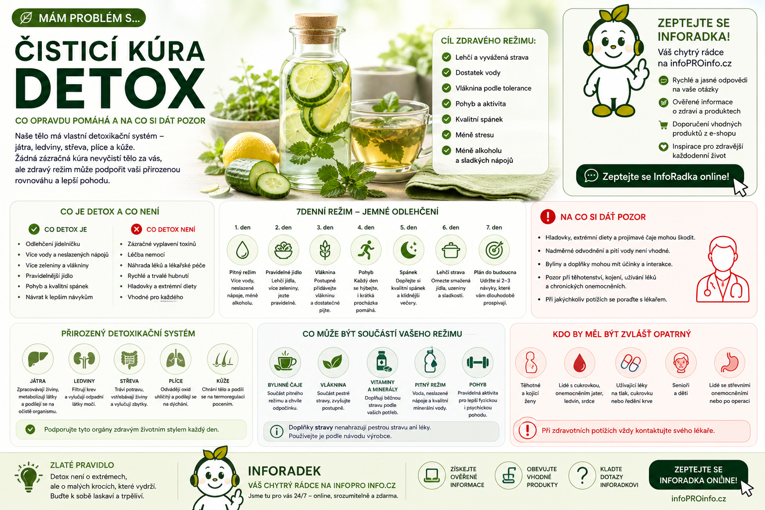 Čisticí kúra a detox: co opravdu znamená očista organismu a na co si dát pozor