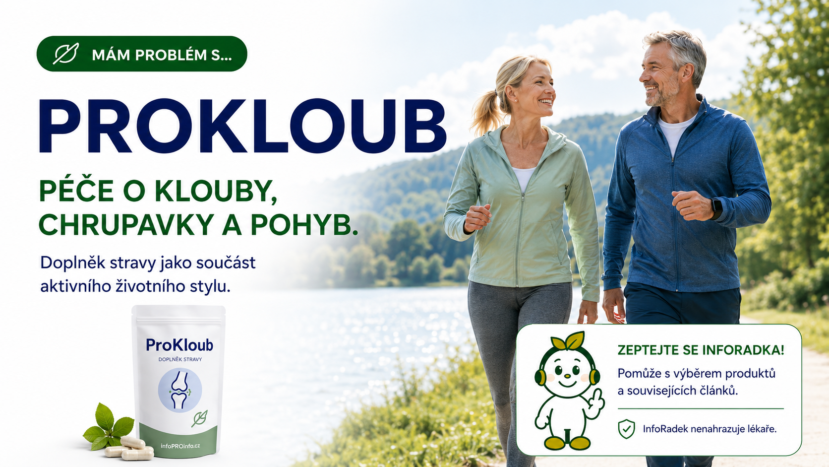 ProKloub kloubní výživa pro každodenní péči o pohyb, chrupavky, kosti a aktivní život