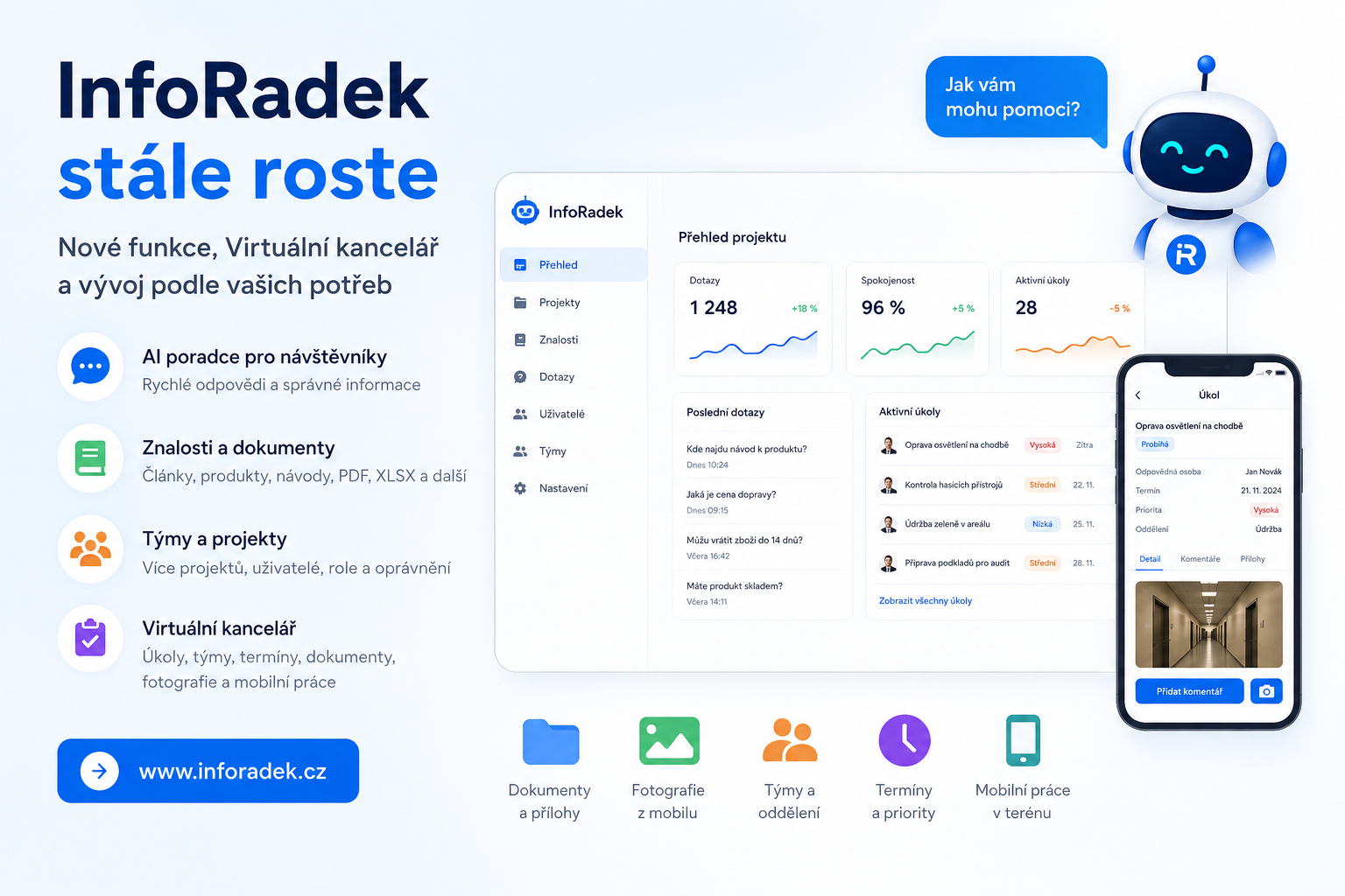 InfoRadek stále roste: AI poradce, Virtuální kancelář a nové funkce