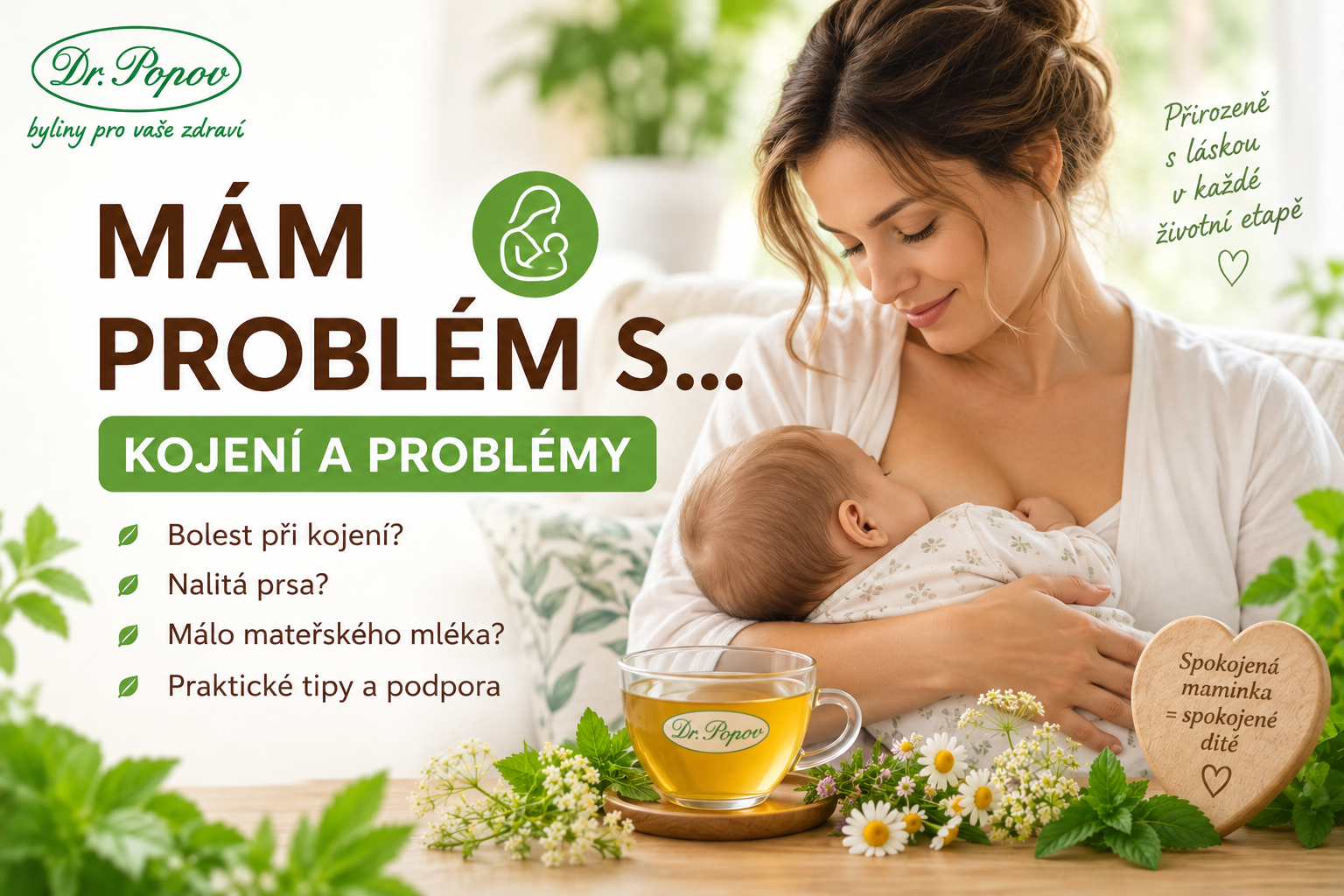 Kojení a problémy – bolest, málo mléka, nalitá prsa a co dělat