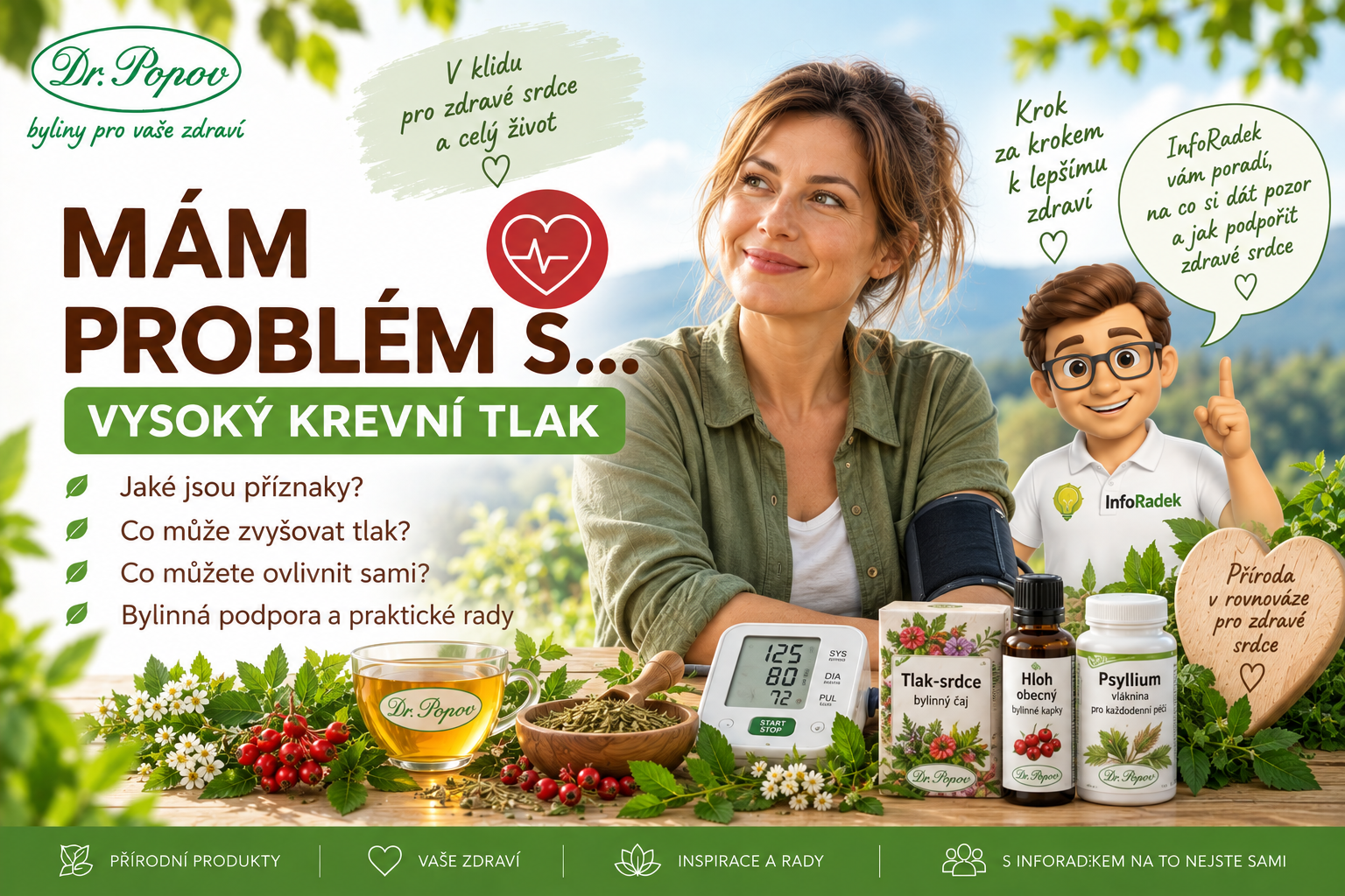Vysoký krevní tlak – hodnoty, příčiny a co pomáhá