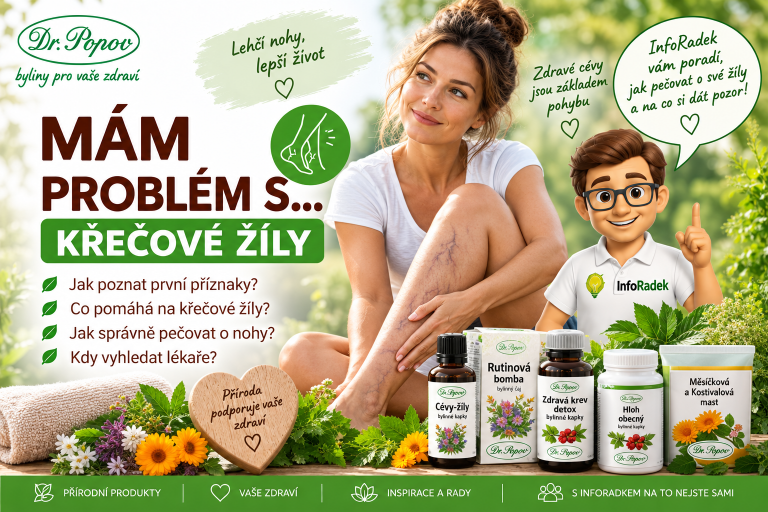 Křečové žíly – příznaky, příčiny, prevence a léčba
