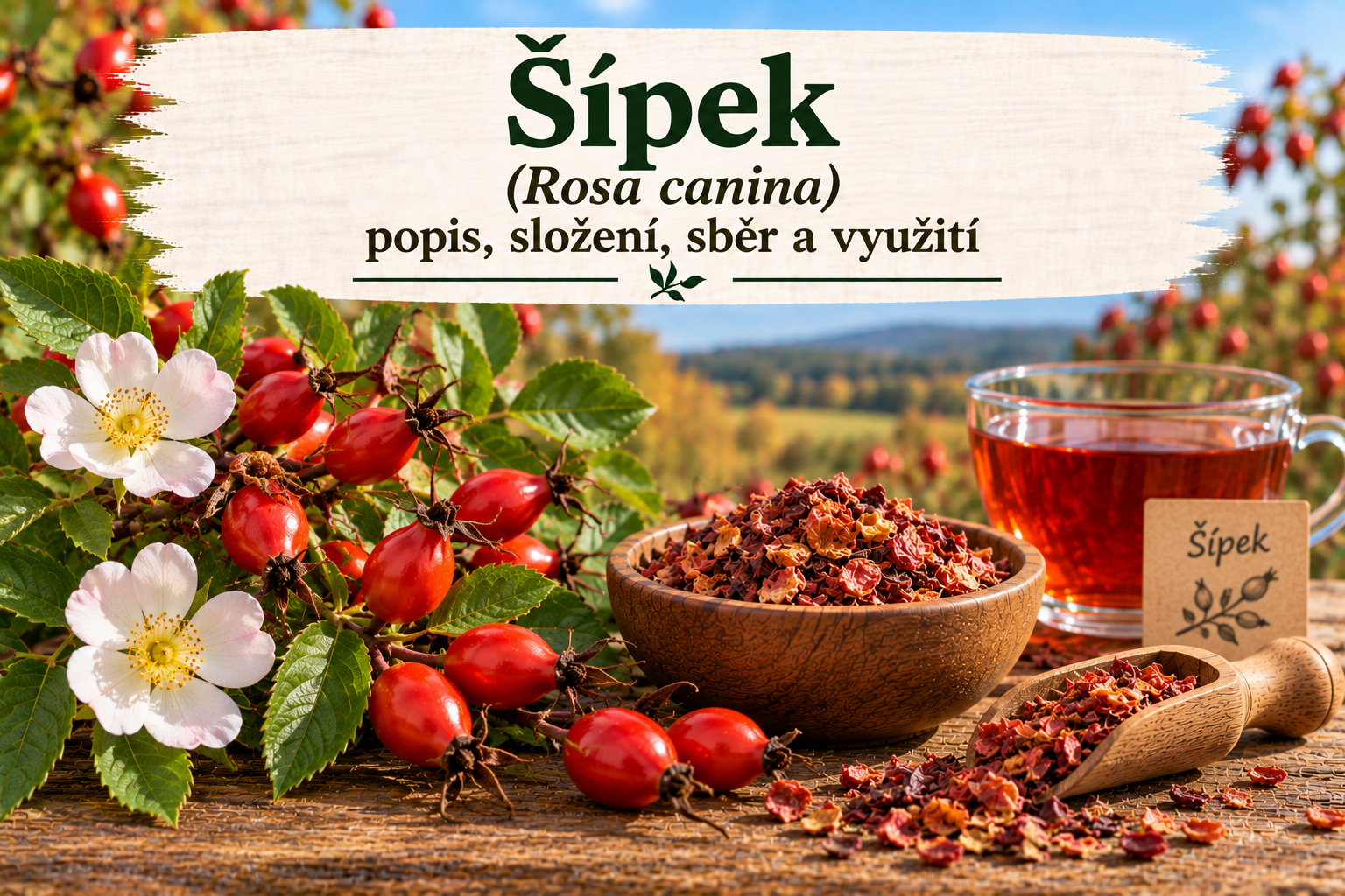 Šípek – popis, složení, sběr a využití plodů růží