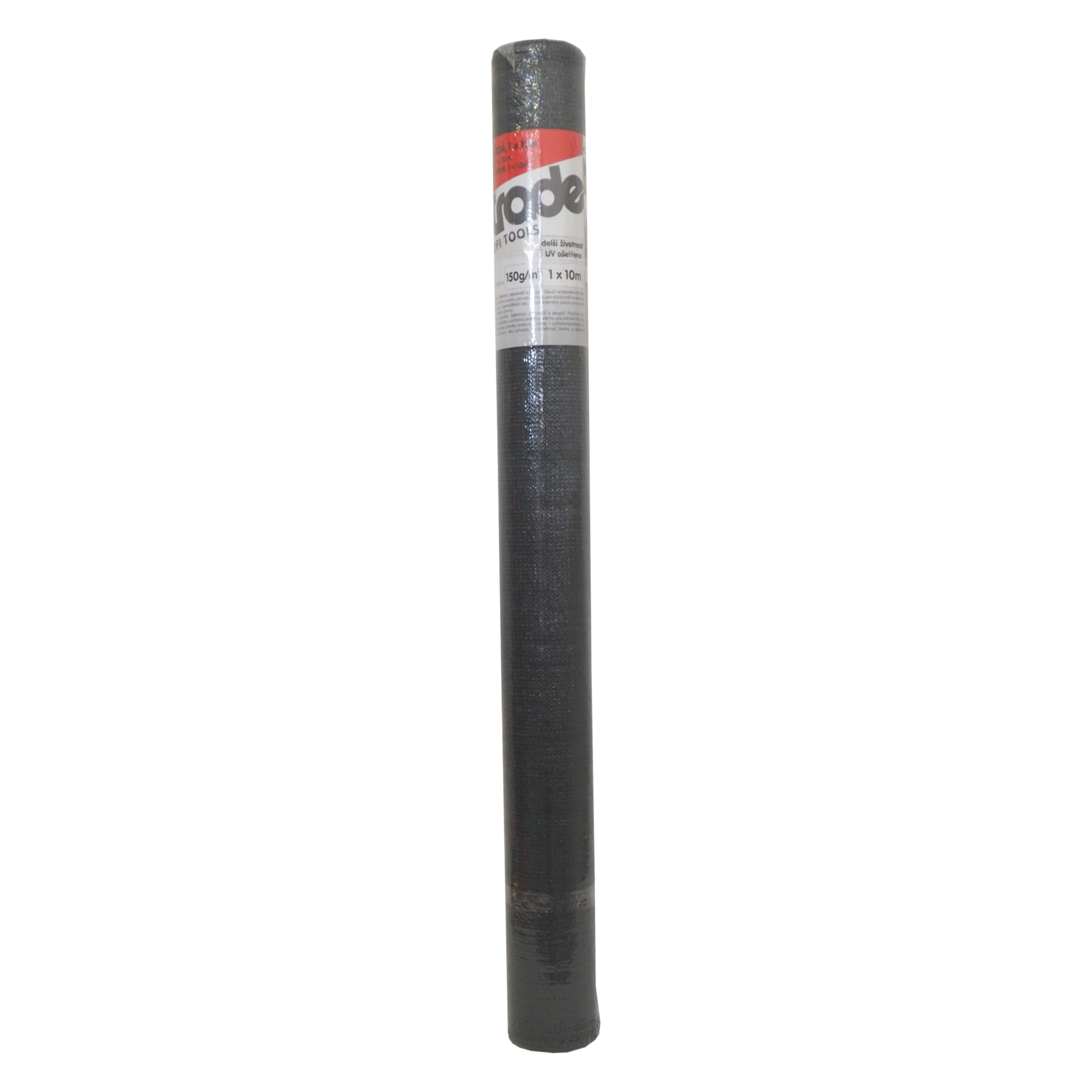 TOPTRADE stínící síť, šedá, 1 × 10 m, 150 g/m² (90 %)