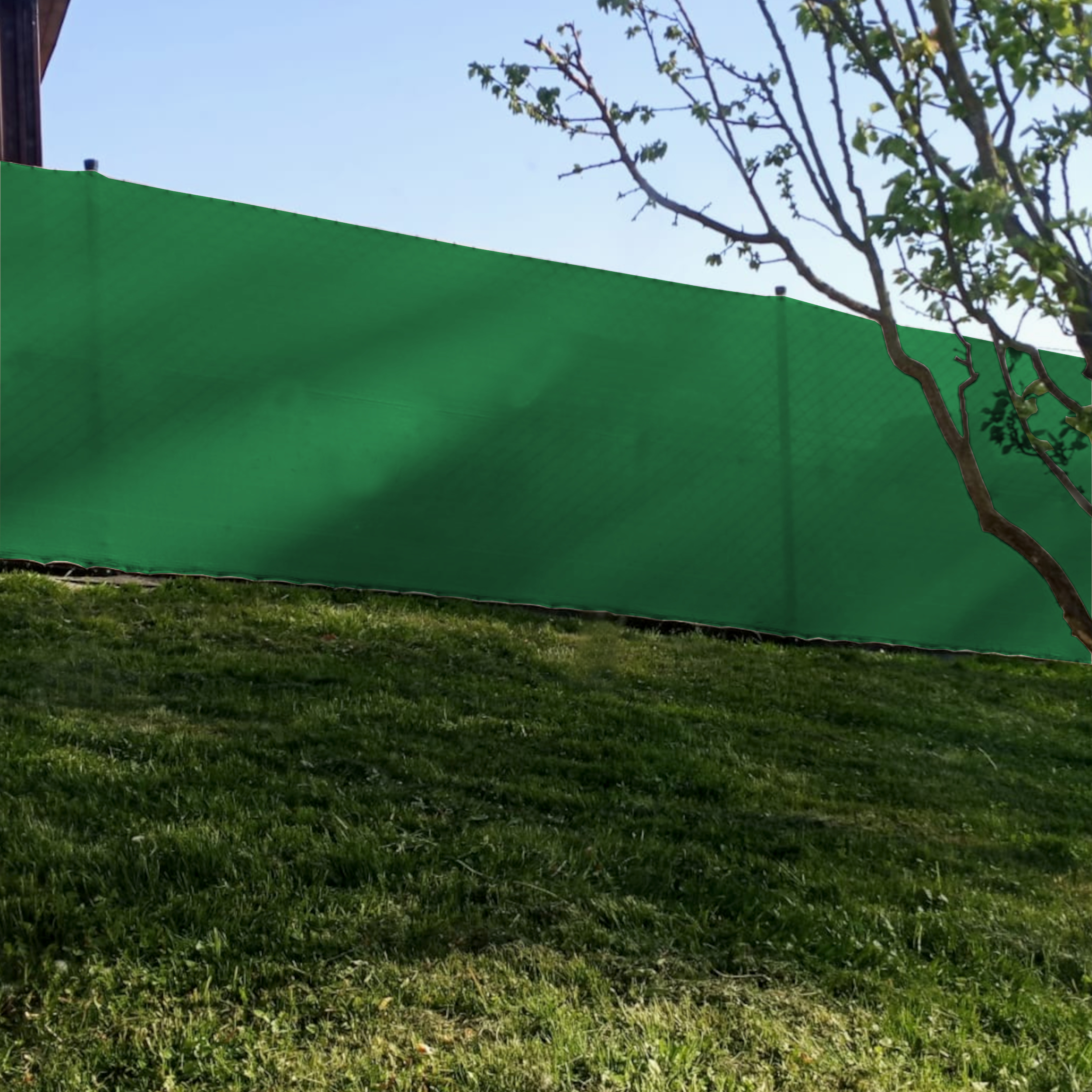 TOPTRADE stínící síť, zelená 1×10 m, 220 g/m²