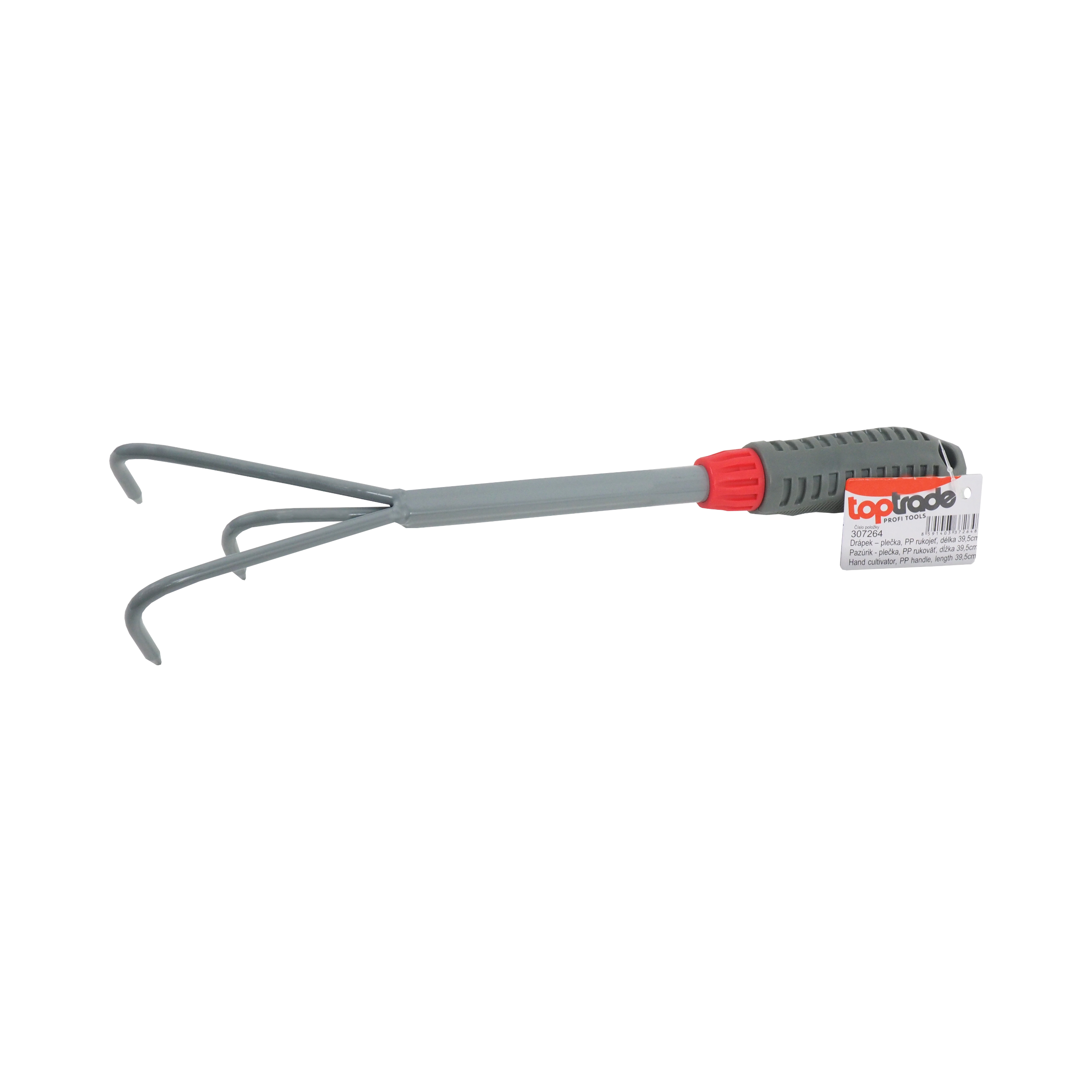TOPTRADE drápek–plečka s PP rukojetí, 39,5 cm