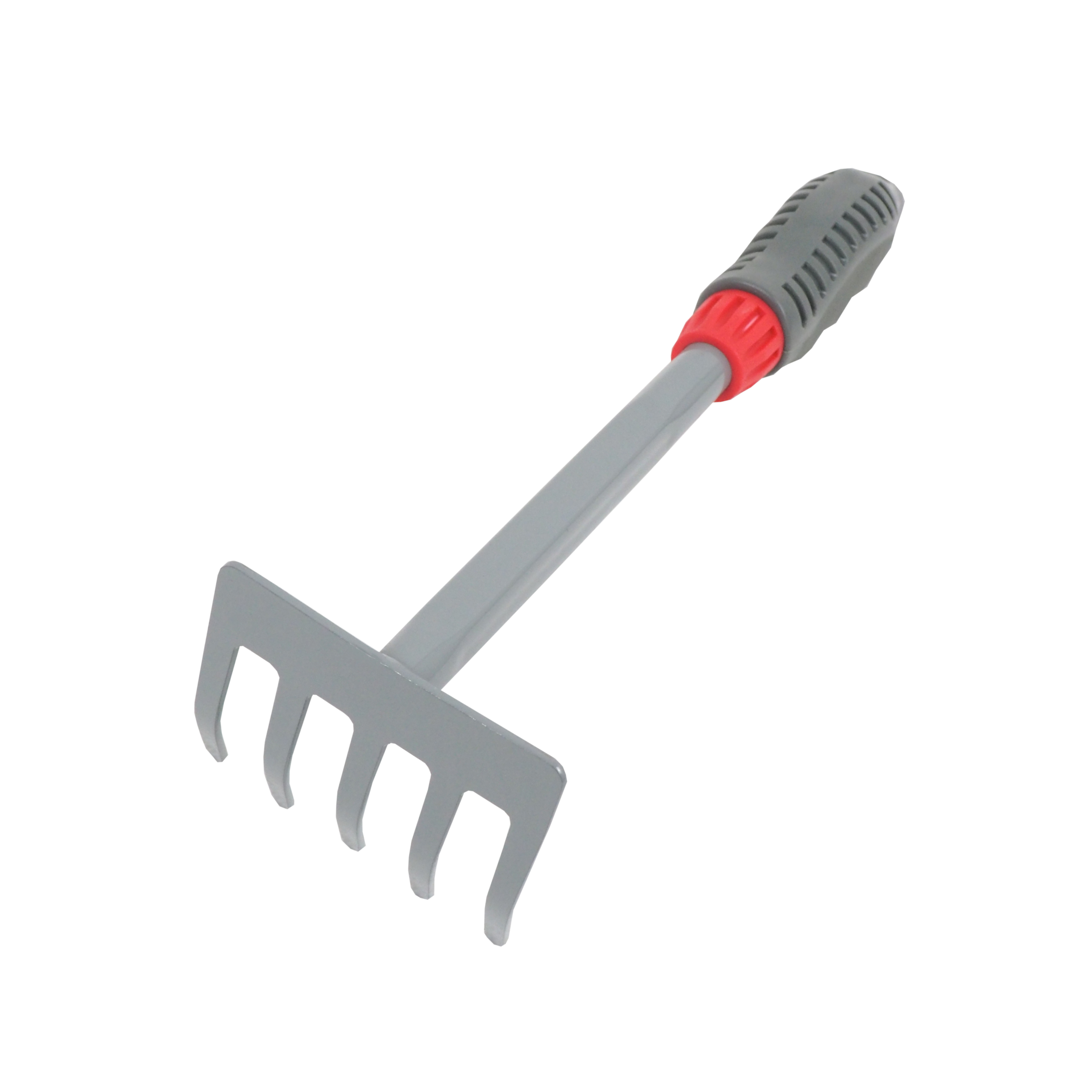 TOPTRADE ruční mini hrábě, 5 zubů, 28 cm (kov/PP)