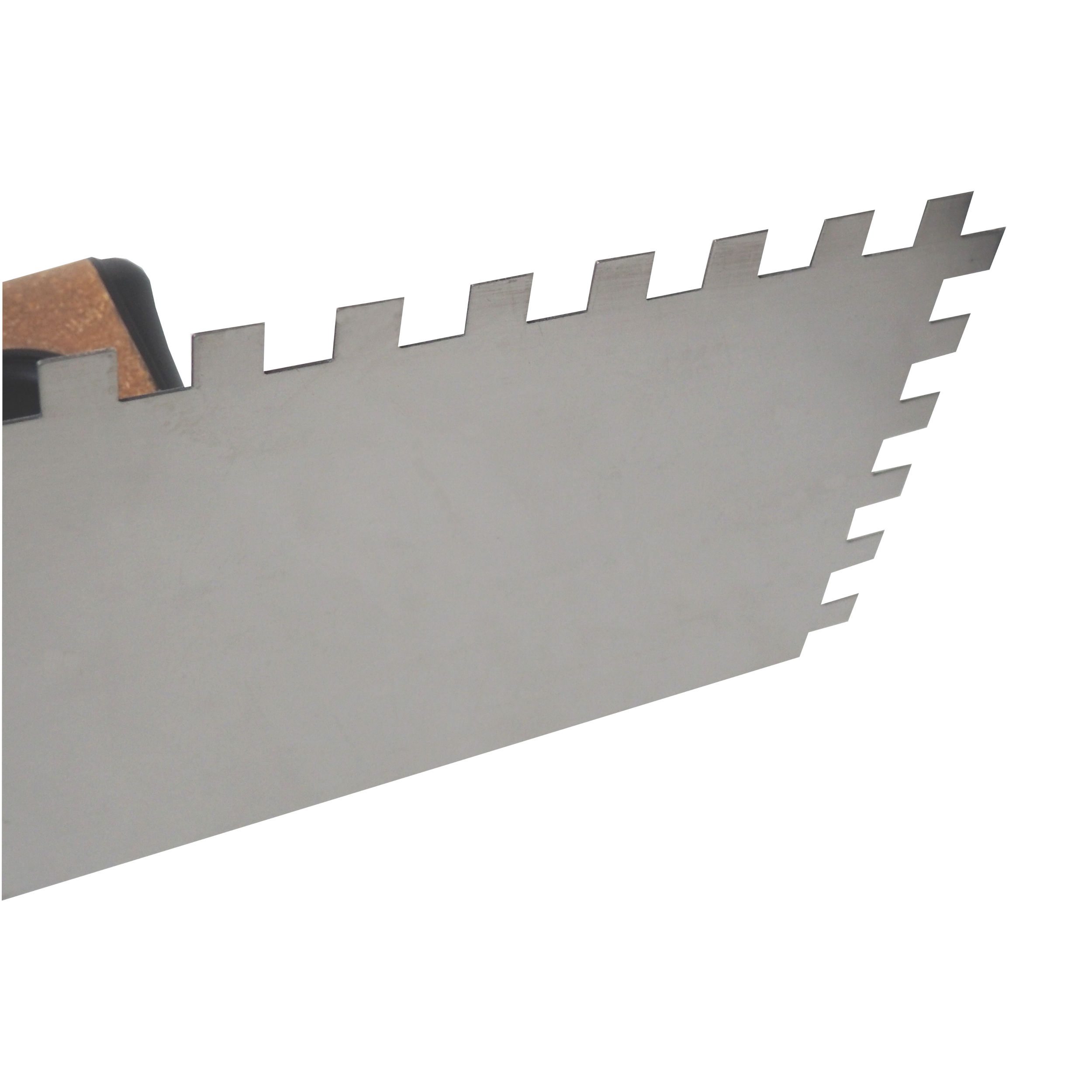 TOPTRADE hladítko nerezové, s EKO rukojetí, zub 10 mm, 270 x 130 mm, profi