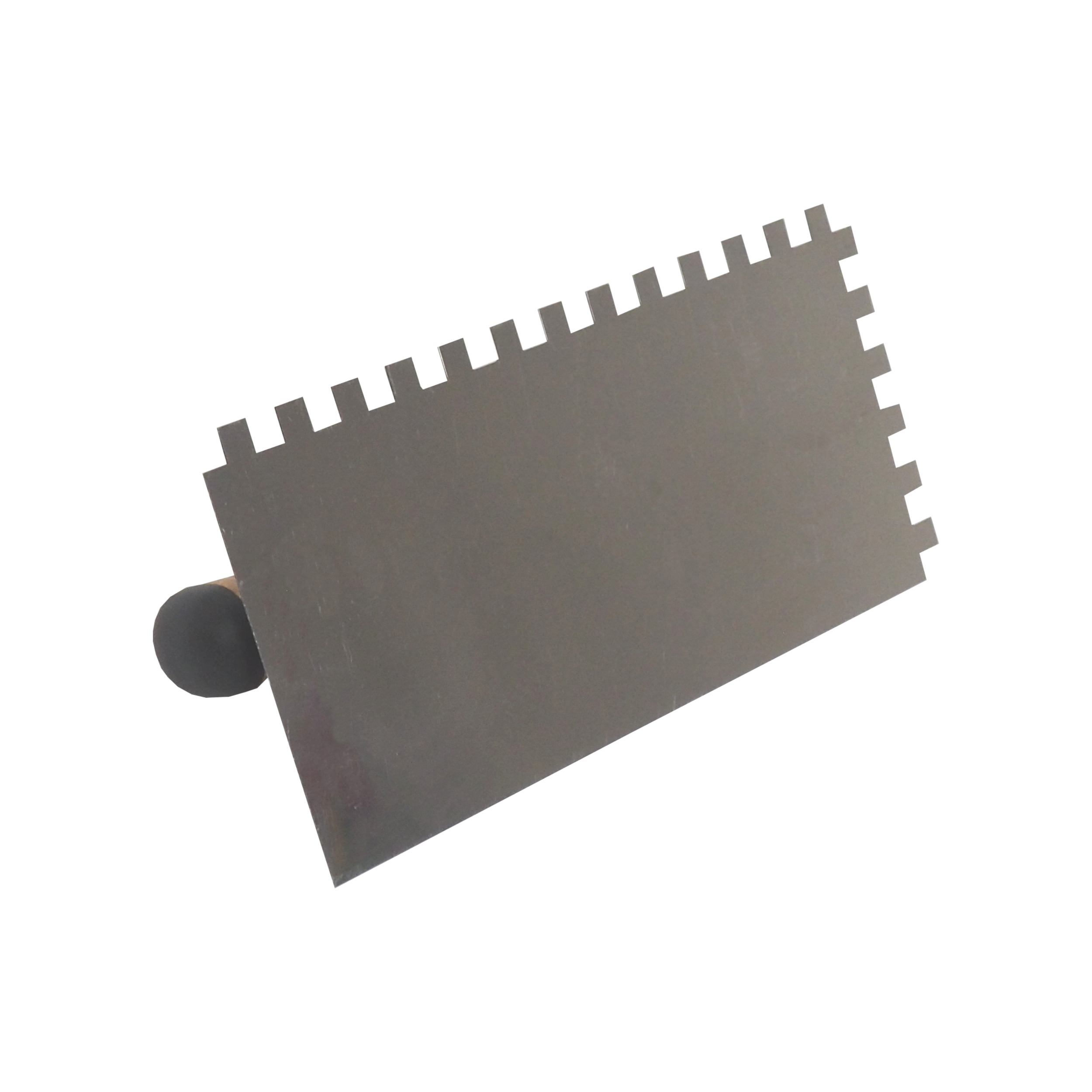 TOPTRADE hladítko nerezové, s EKO rukojetí, zub 10 mm, 270 x 130 mm, profi