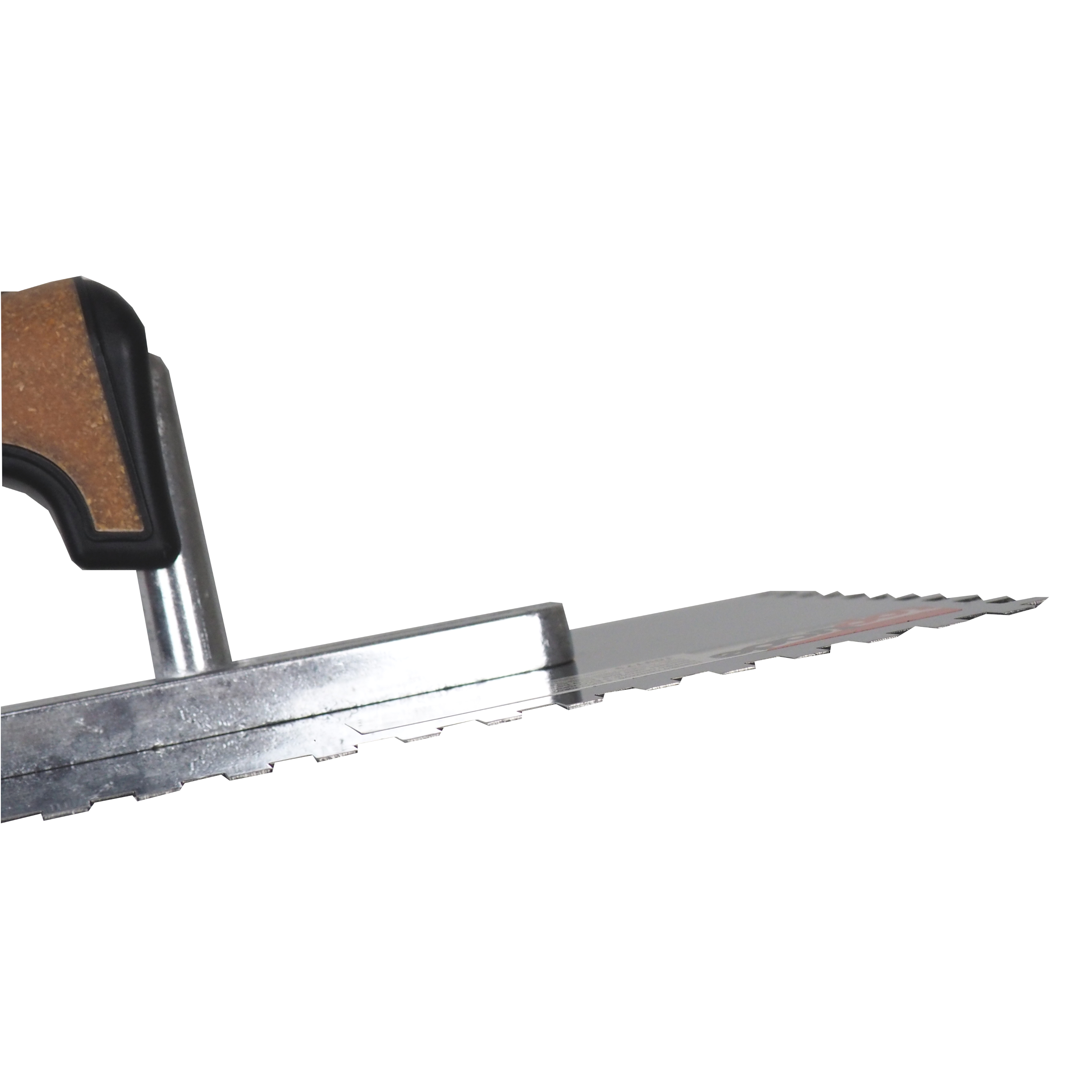 TOPTRADE hladítko nerezové, s EKO rukojetí, zub 6 mm, 270 x 130 mm, profi