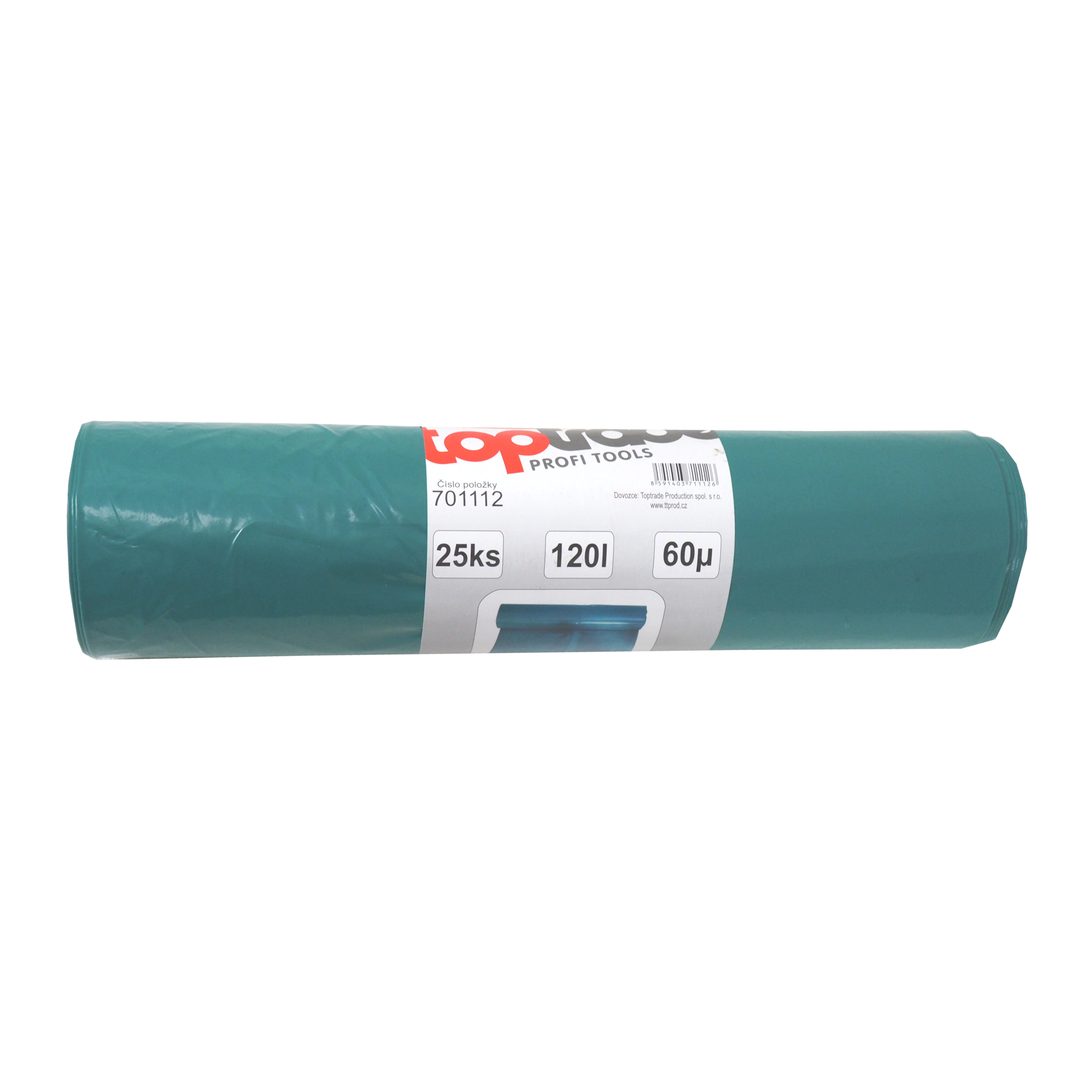TOPTRADE pytle na odpad 120 l, modré, 25 ks