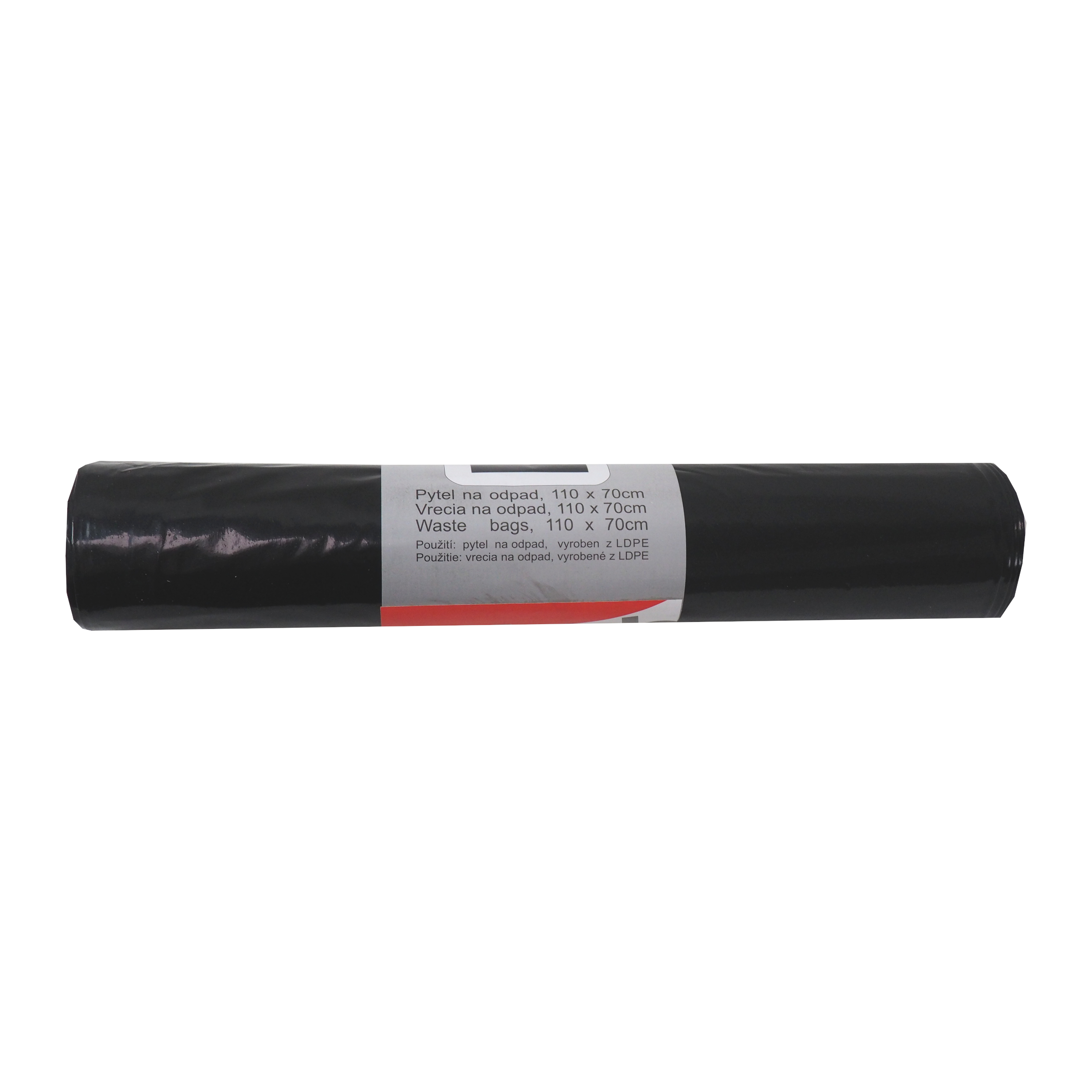 TOPTRADE pytle na odpad 120 l, 80 µm, 10 ks, černé