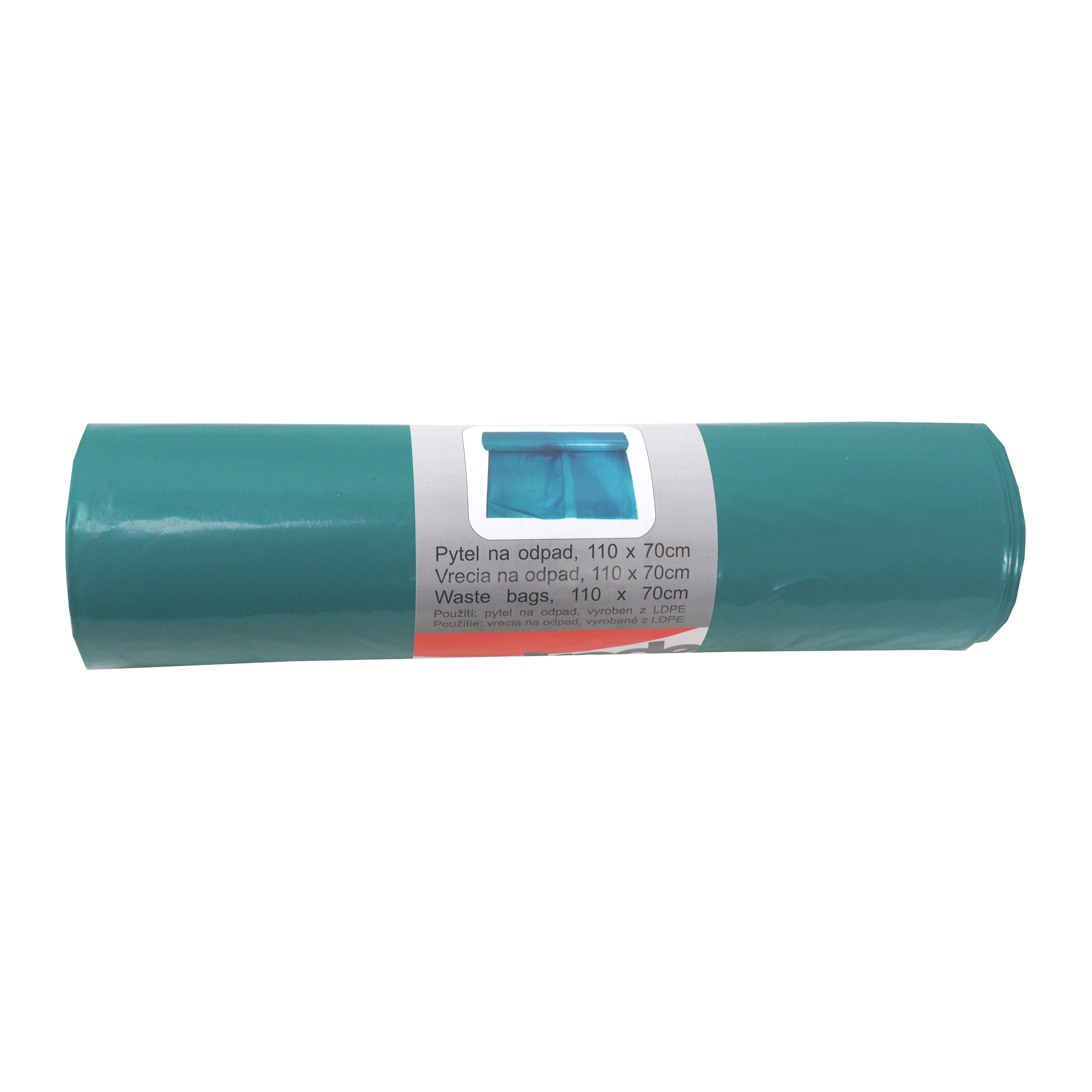 TOPTRADE pytle na odpad 120 l, 80 µm, modré – 25 ks (LDPE)