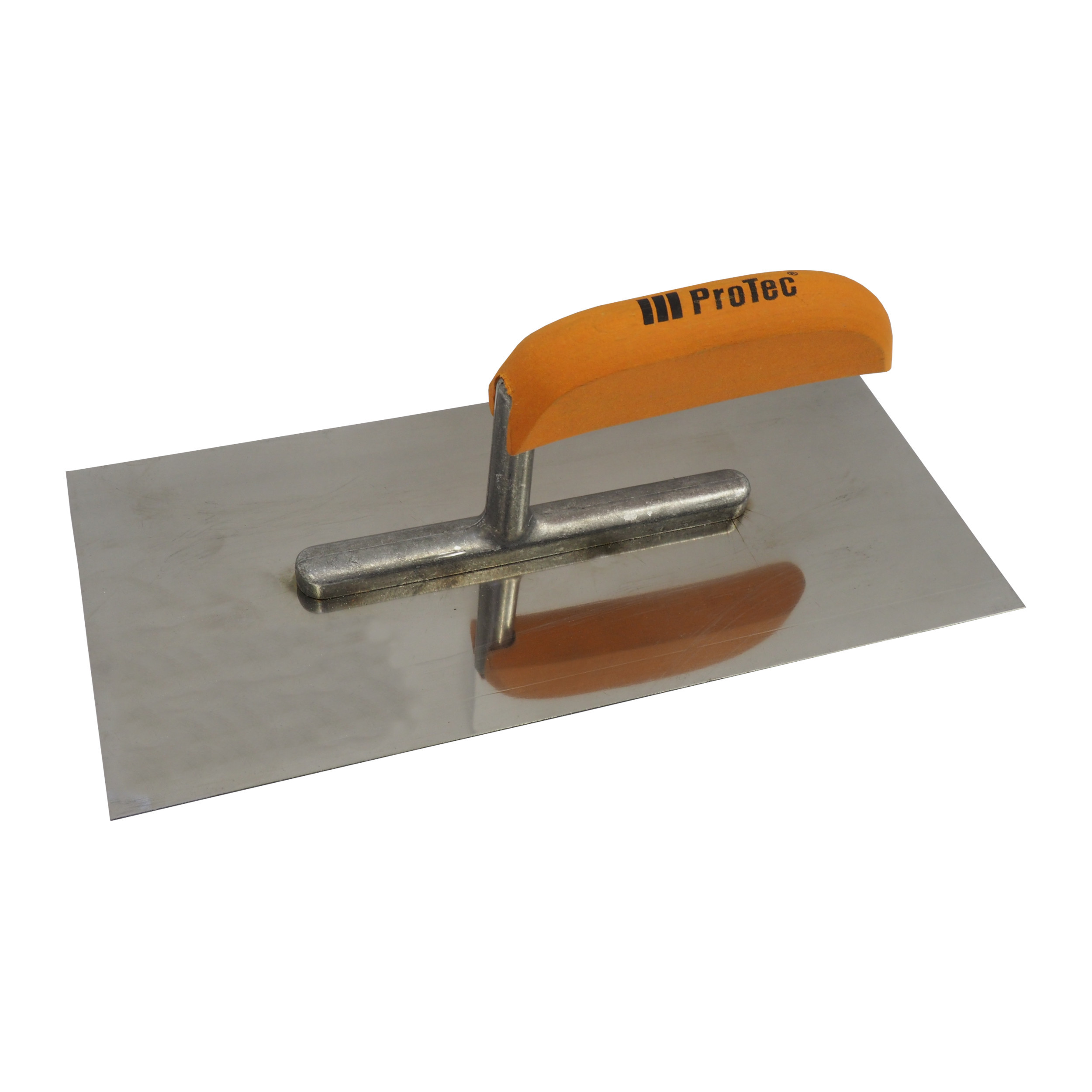 ProTec hladítko nerezové EURO, hladké, dřevěná rukojeť 280 × 130 mm