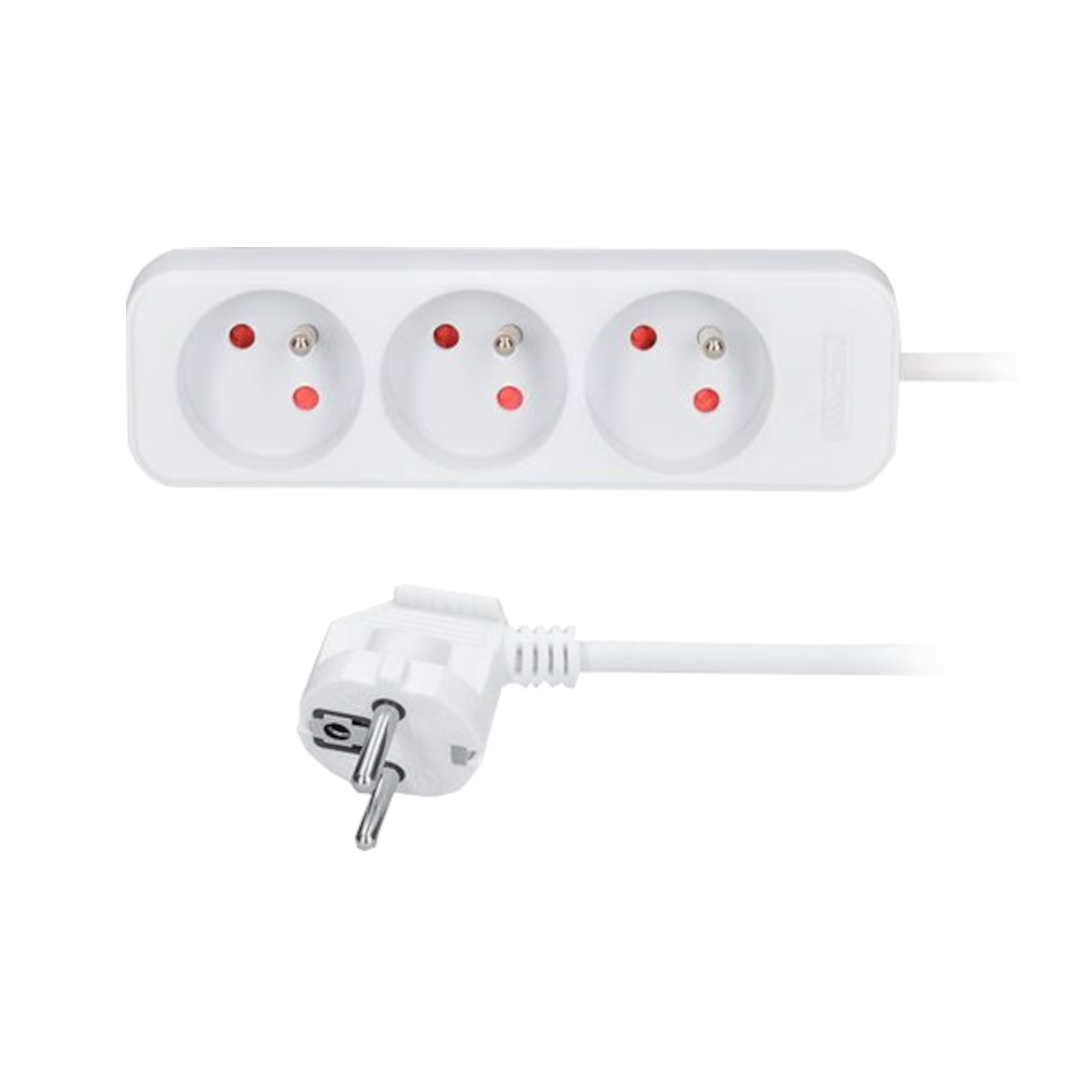 Prodlužovací přívod 5 m, 3 zásuvky, 3×1 mm², bílý