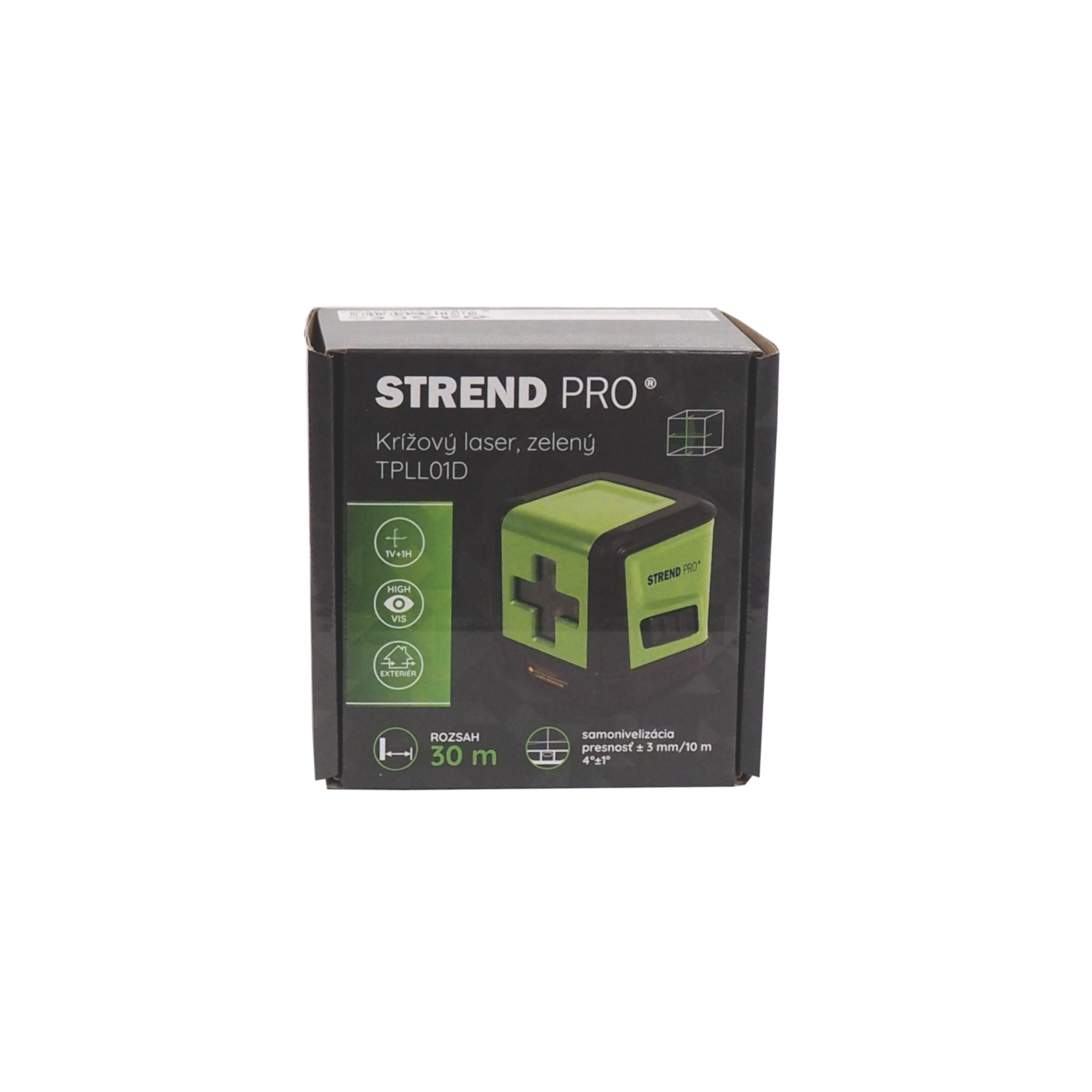 Strend Pro TPLL01D křížový laser – zelený OSRAM, 30 m, IP54