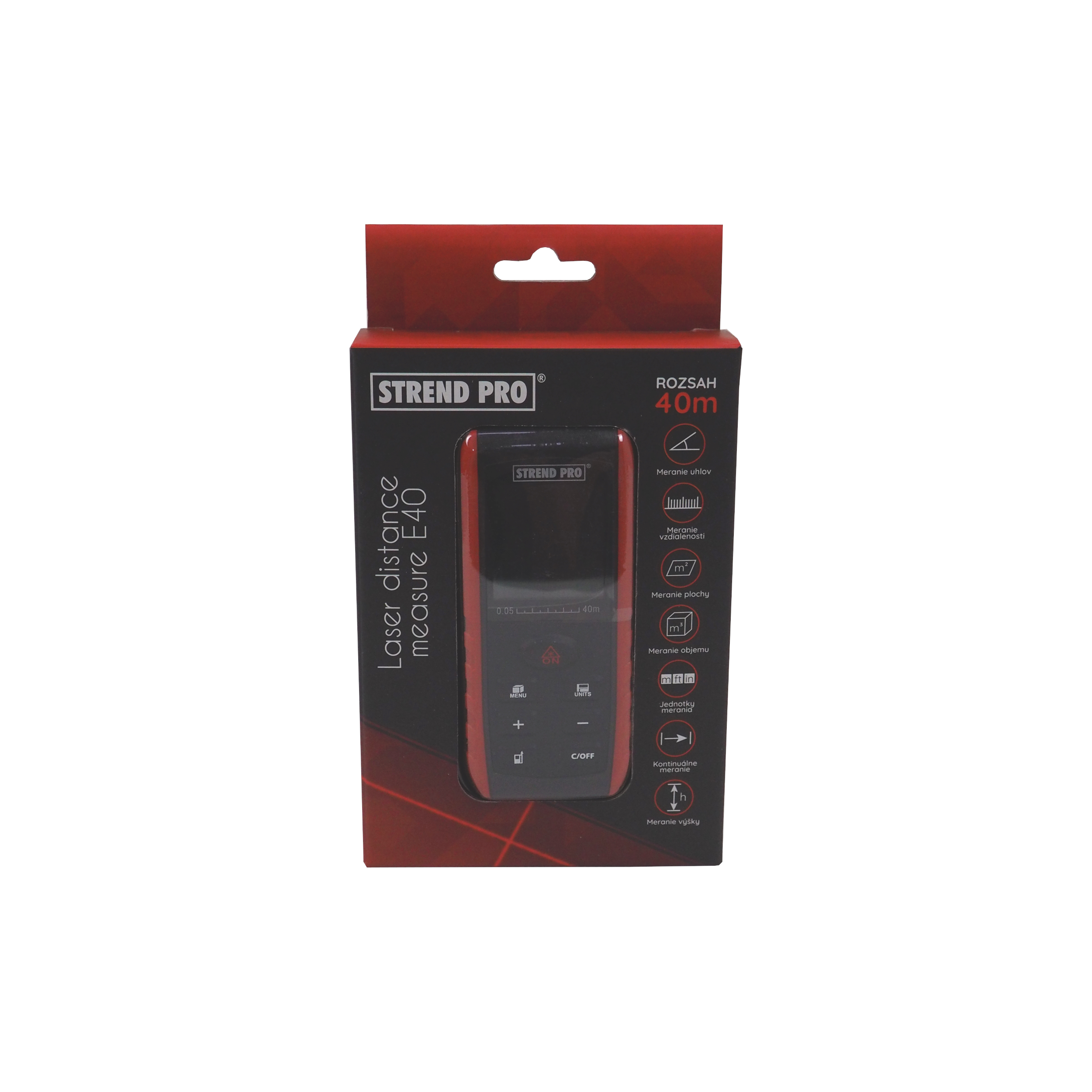 Laserový dálkoměr STREND PRO DIME 40M, 0,05–40 m, ±1,5 mm
