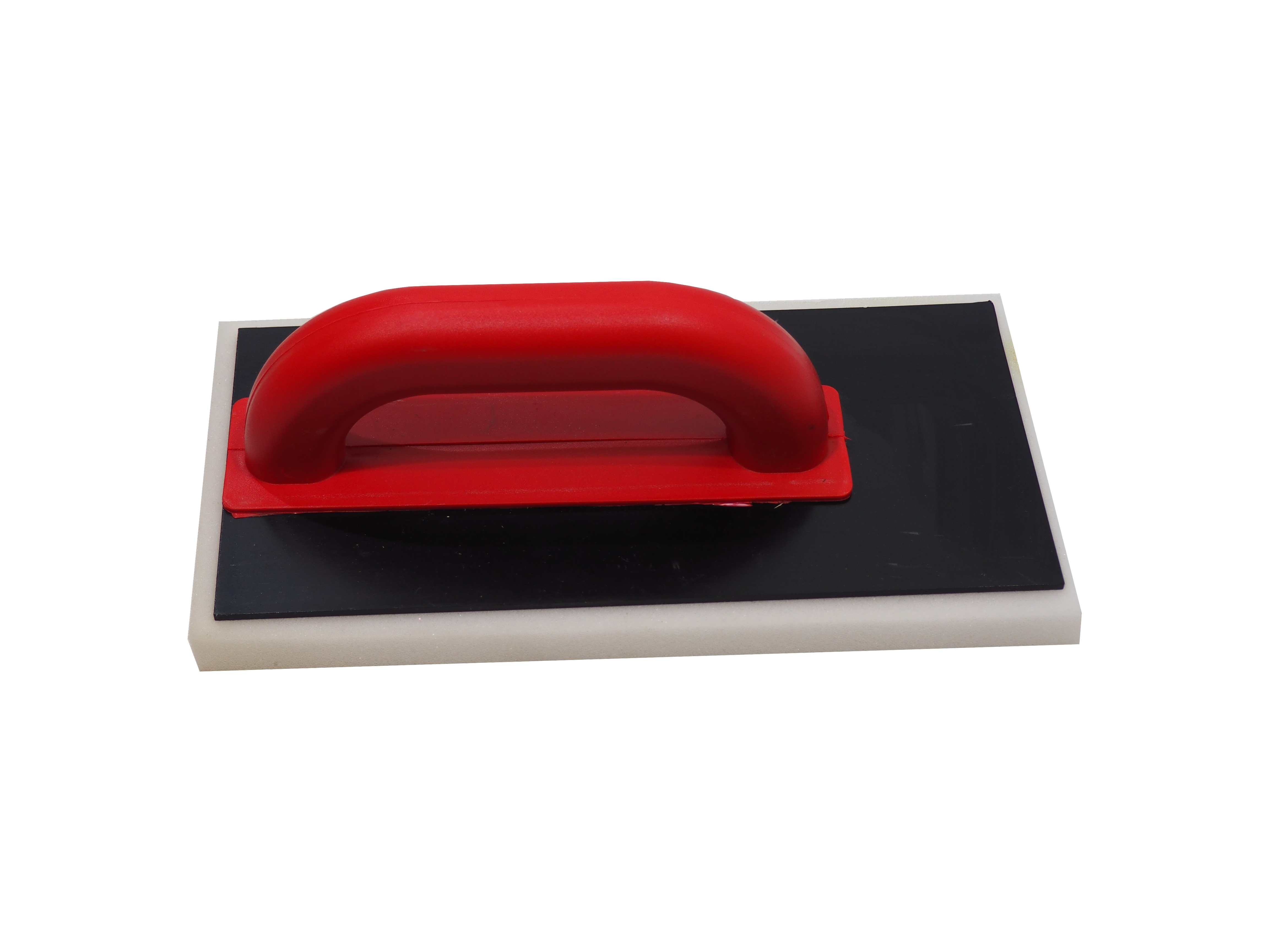 TOPTRADE hladítko ABS, posunutá rukojeť, jemný molitan 280 × 140 × 20 mm