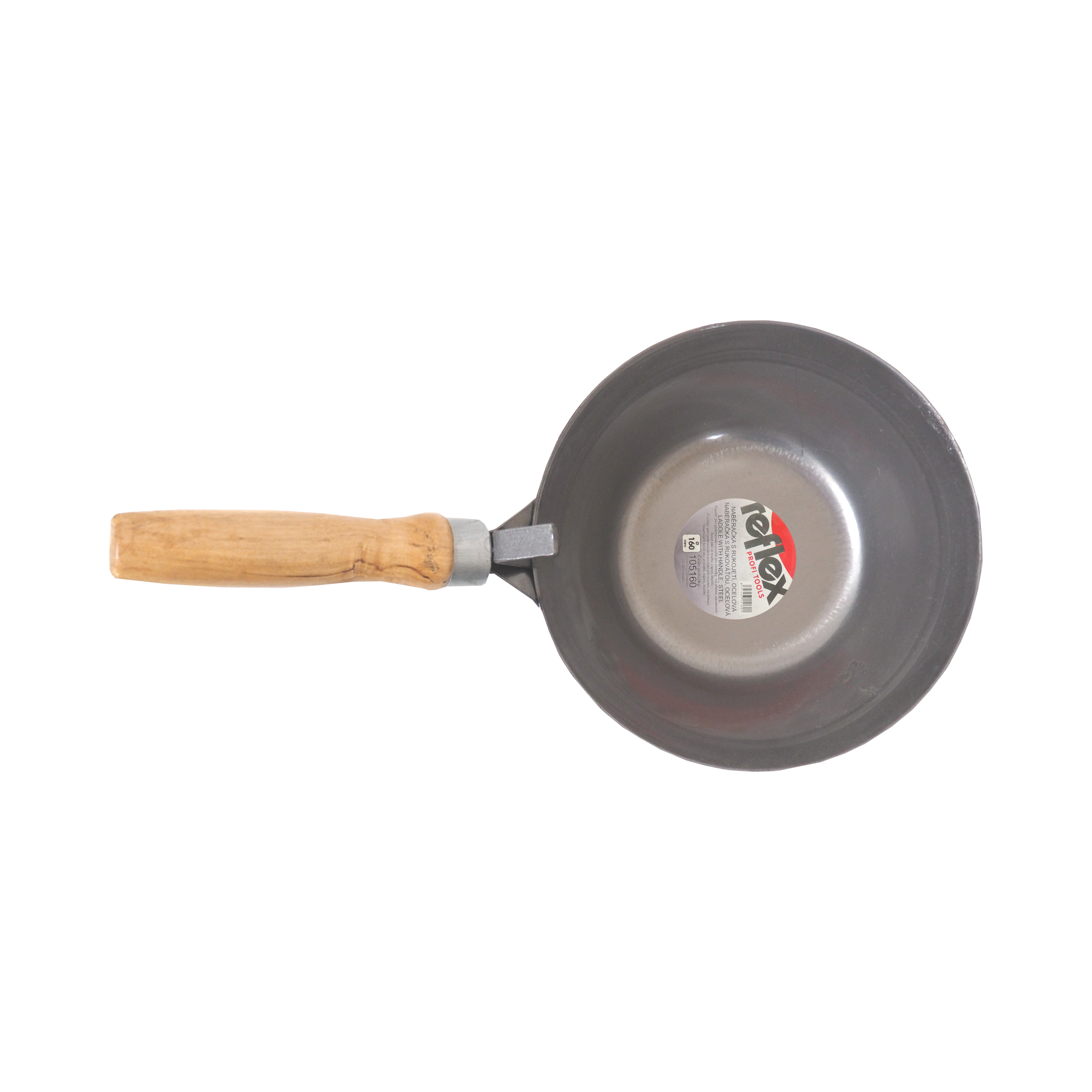 TOPTRADE naběračka s rukojetí, ocelová Ø 160 mm