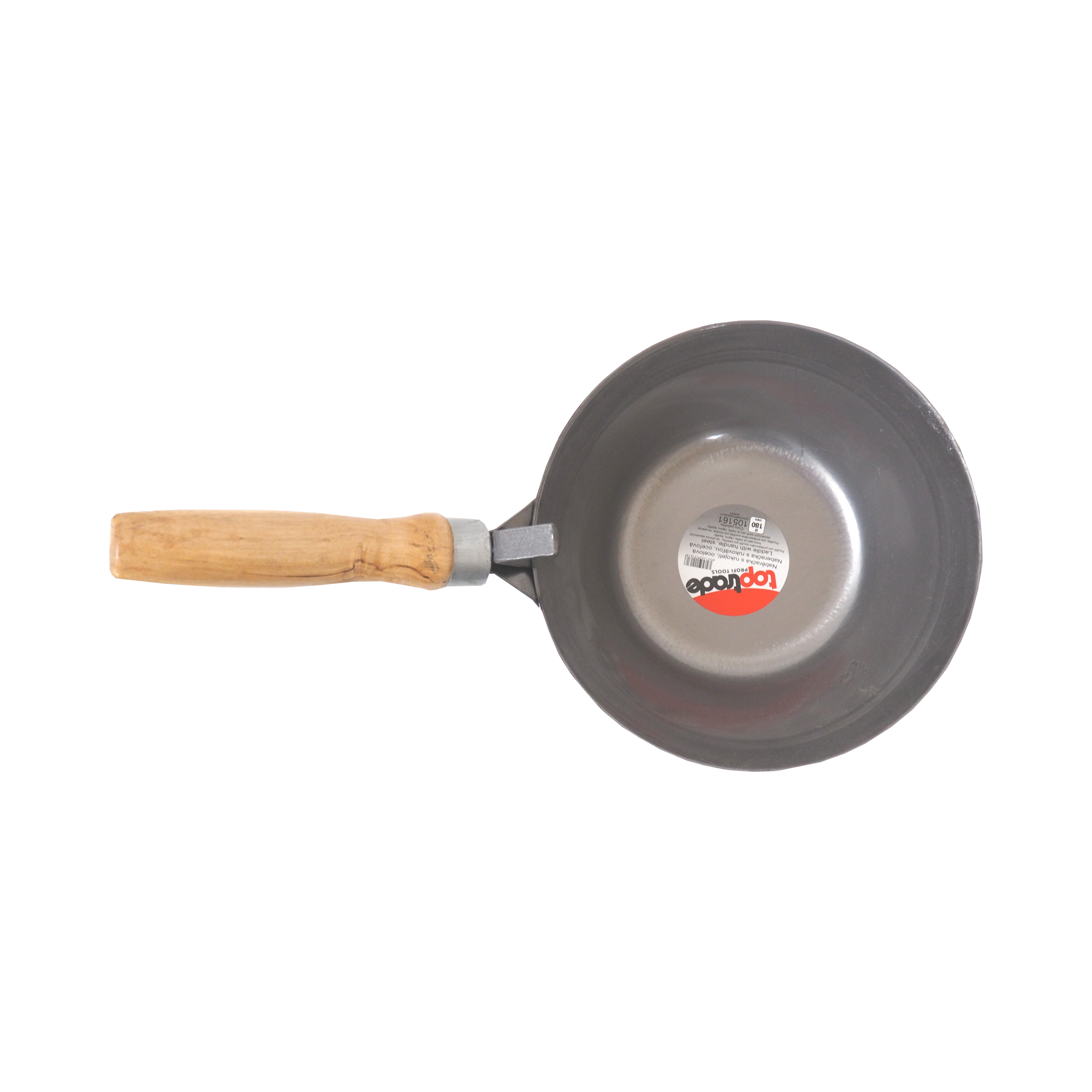 TOPTRADE naběračka s rukojetí, ocelová, Ø 180 mm