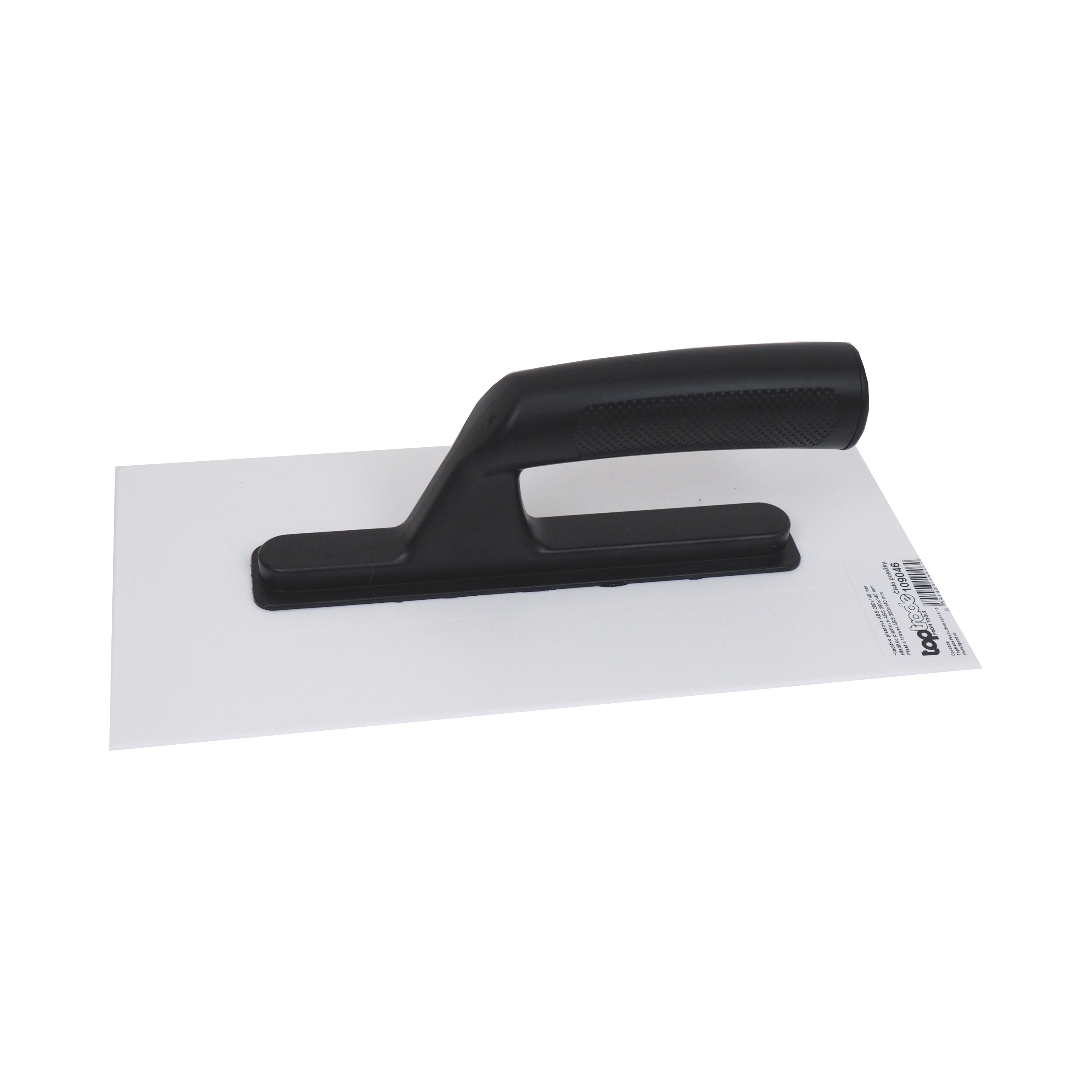 TOPTRADE hladítko ABS 280 × 140 × 3 mm, otevřená rukojeť