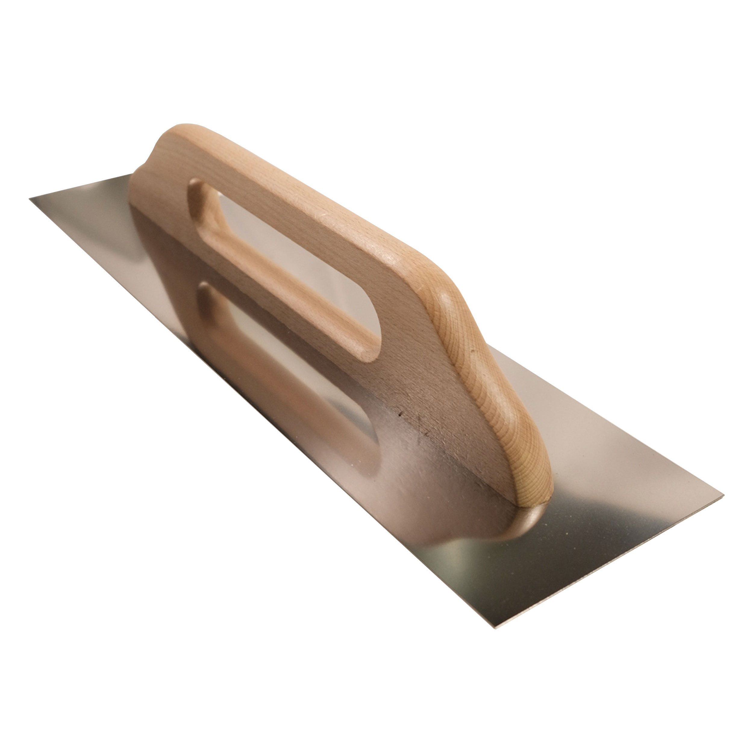 TOPTRADE nerezové hladítko, hladké 500 × 130 mm, dřevěná rukojeť