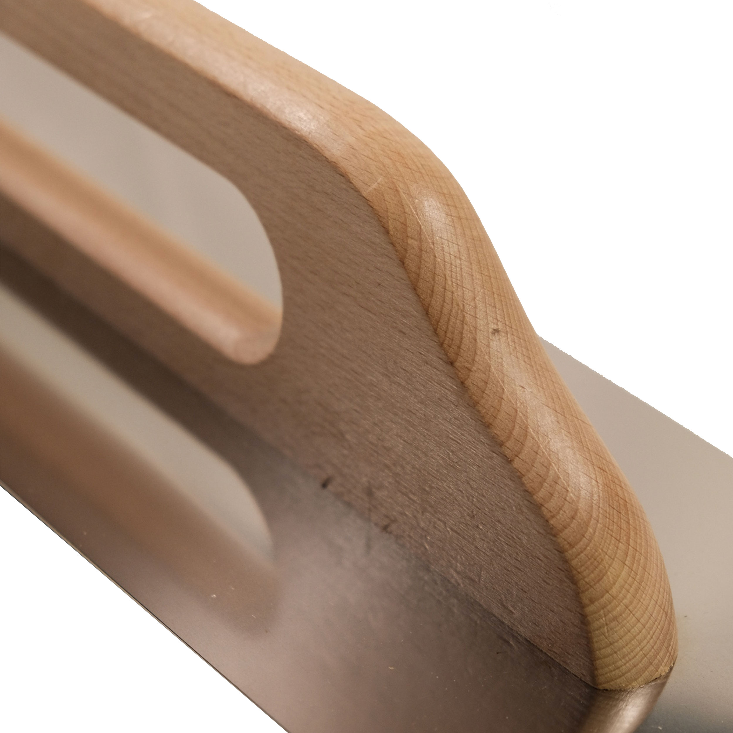 TOPTRADE nerezové hladítko, hladké 500 × 130 mm, dřevěná rukojeť