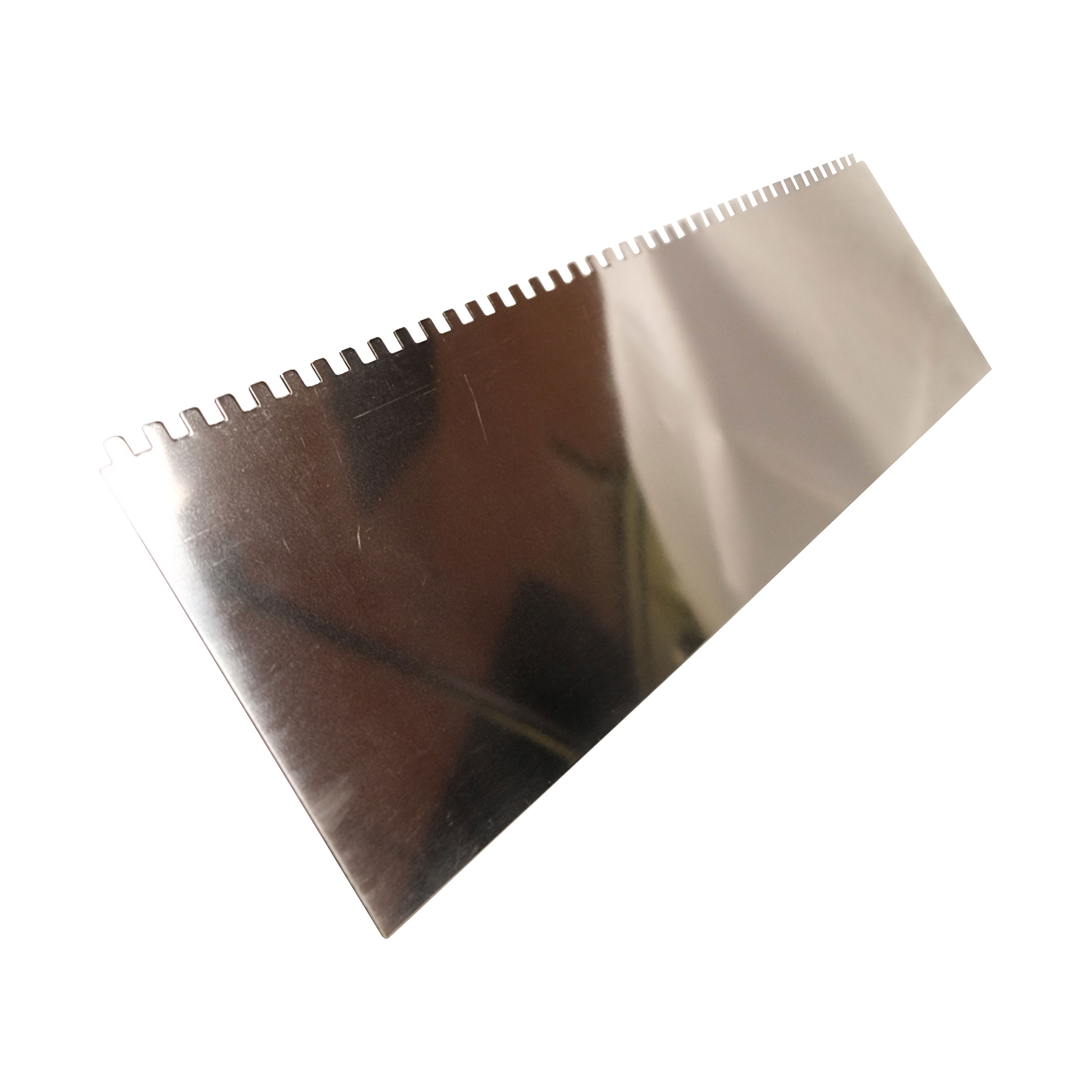 TOPTRADE zubové hladítko nerez 6 mm, 500×130 mm – standard