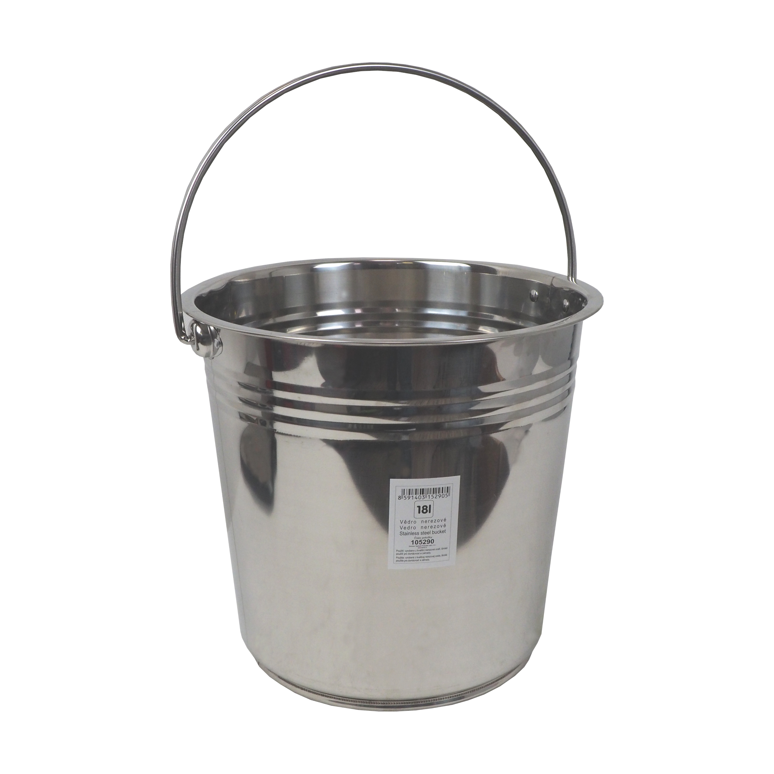 TOPTRADE vědro nerezové 18 l – 105290