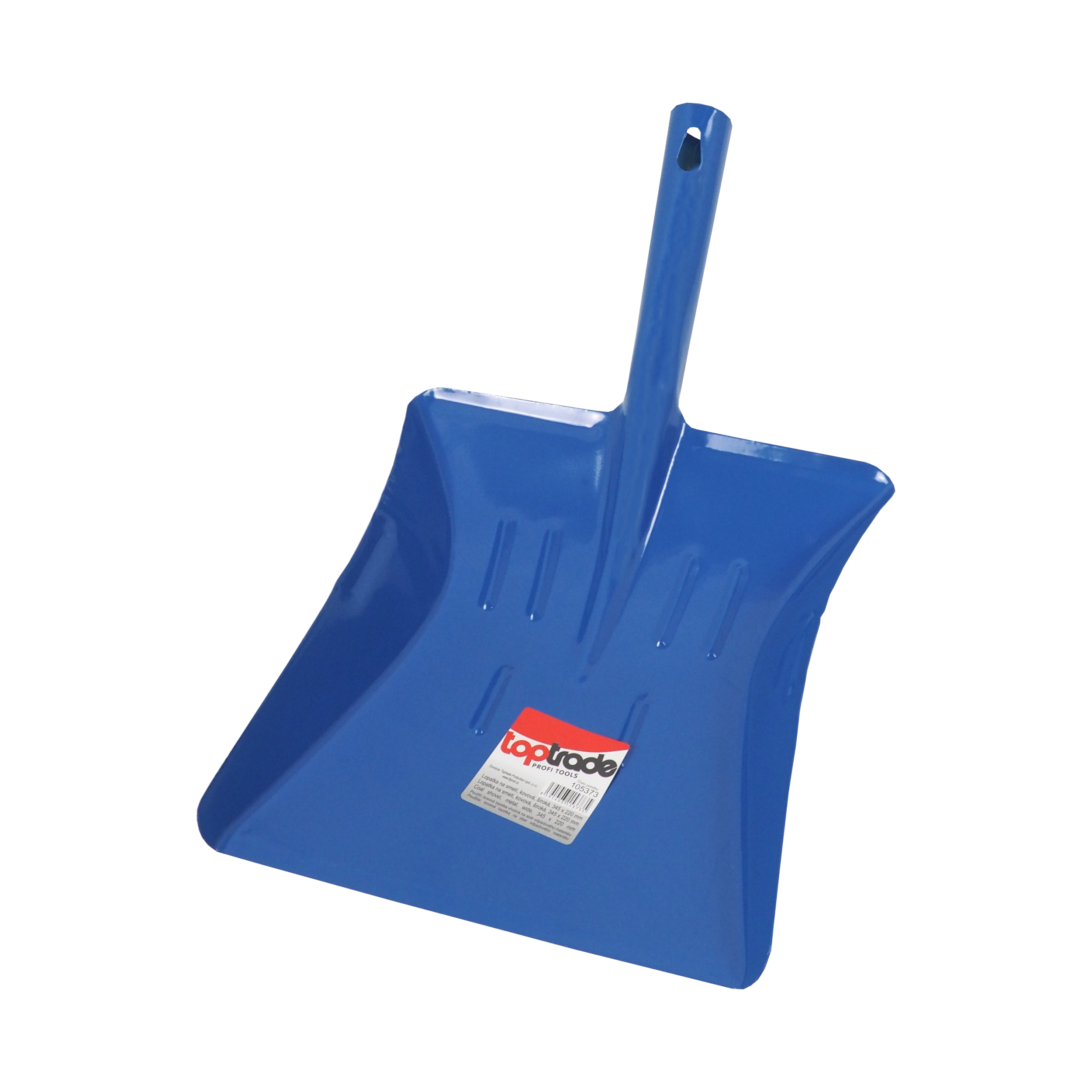 TOPTRADE kovová lopatka na smetí široká 345 × 220 mm