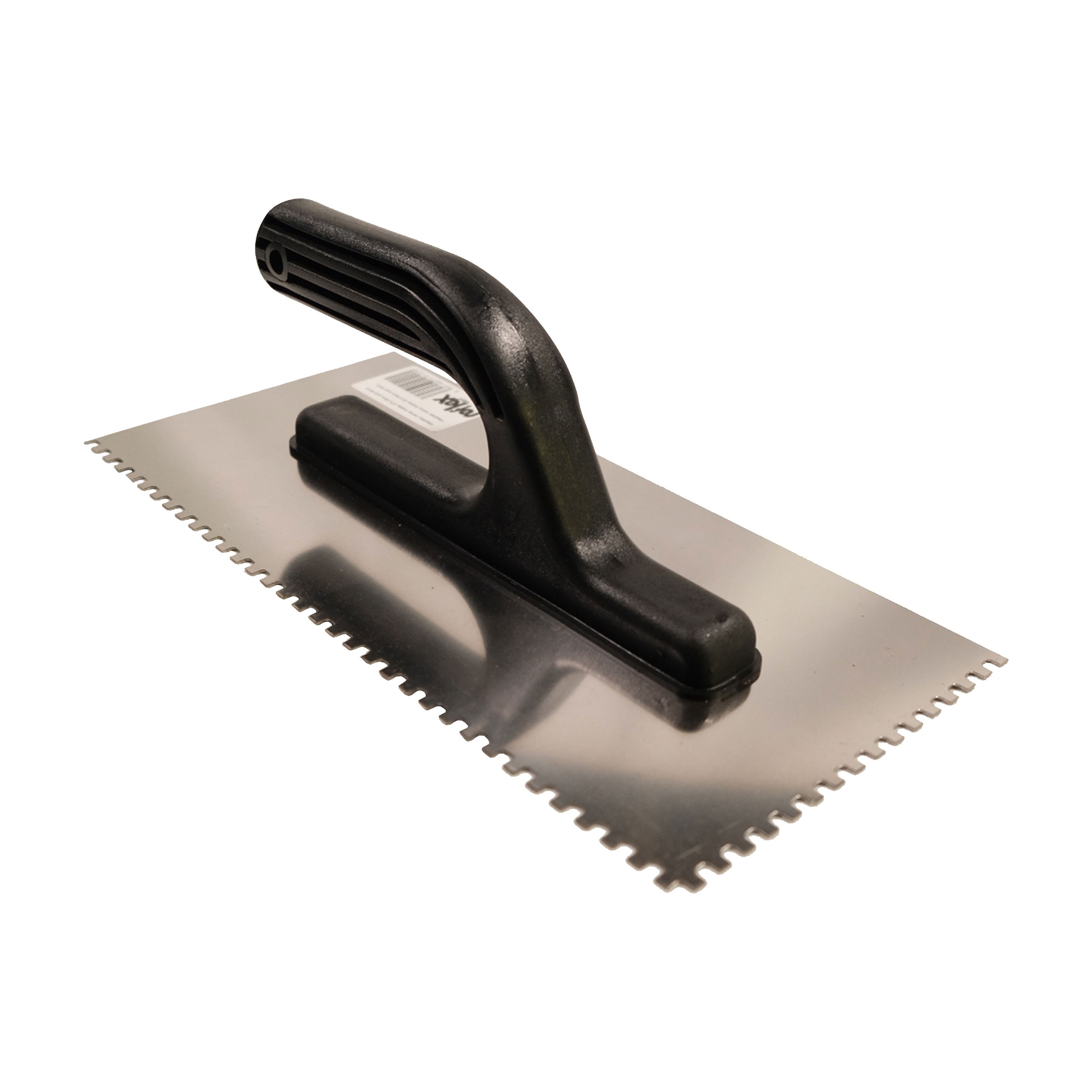 TOPTRADE hladítko nerezové, zub 4 mm, 270×130 mm
