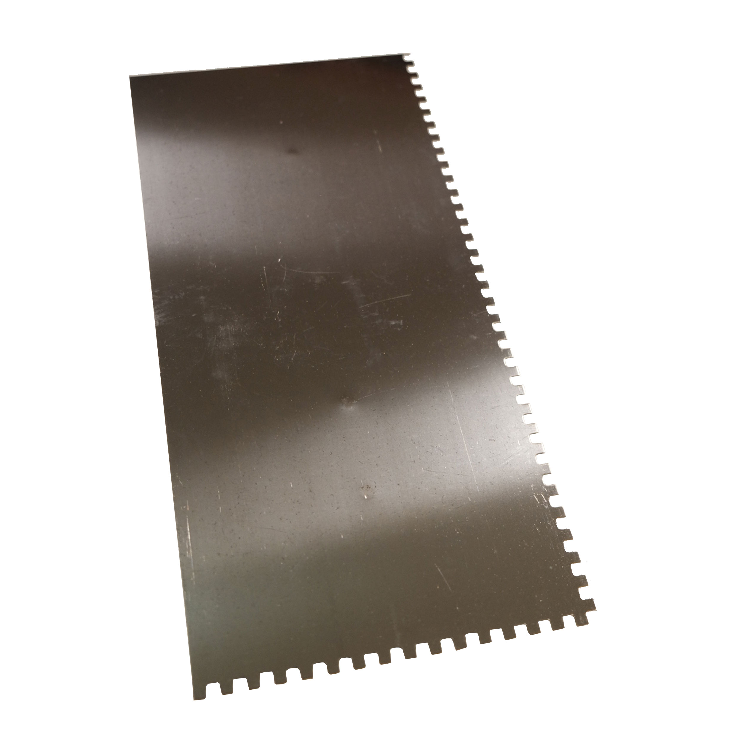TOPTRADE hladítko nerezové, zub 4 mm, 270×130 mm