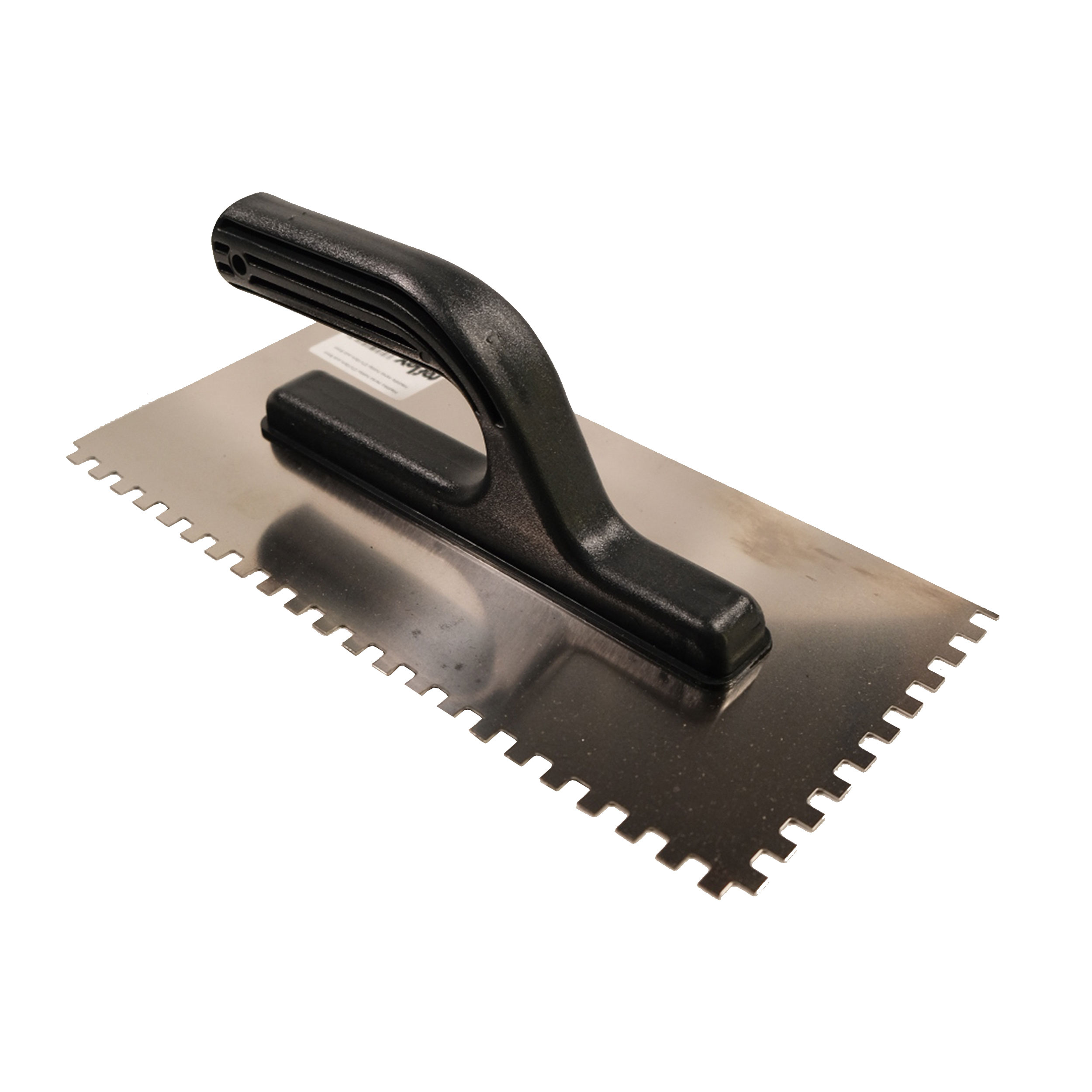 TOPTRADE hladítko nerezové, plastová rukojeť, zub 6 mm, 270×130 mm