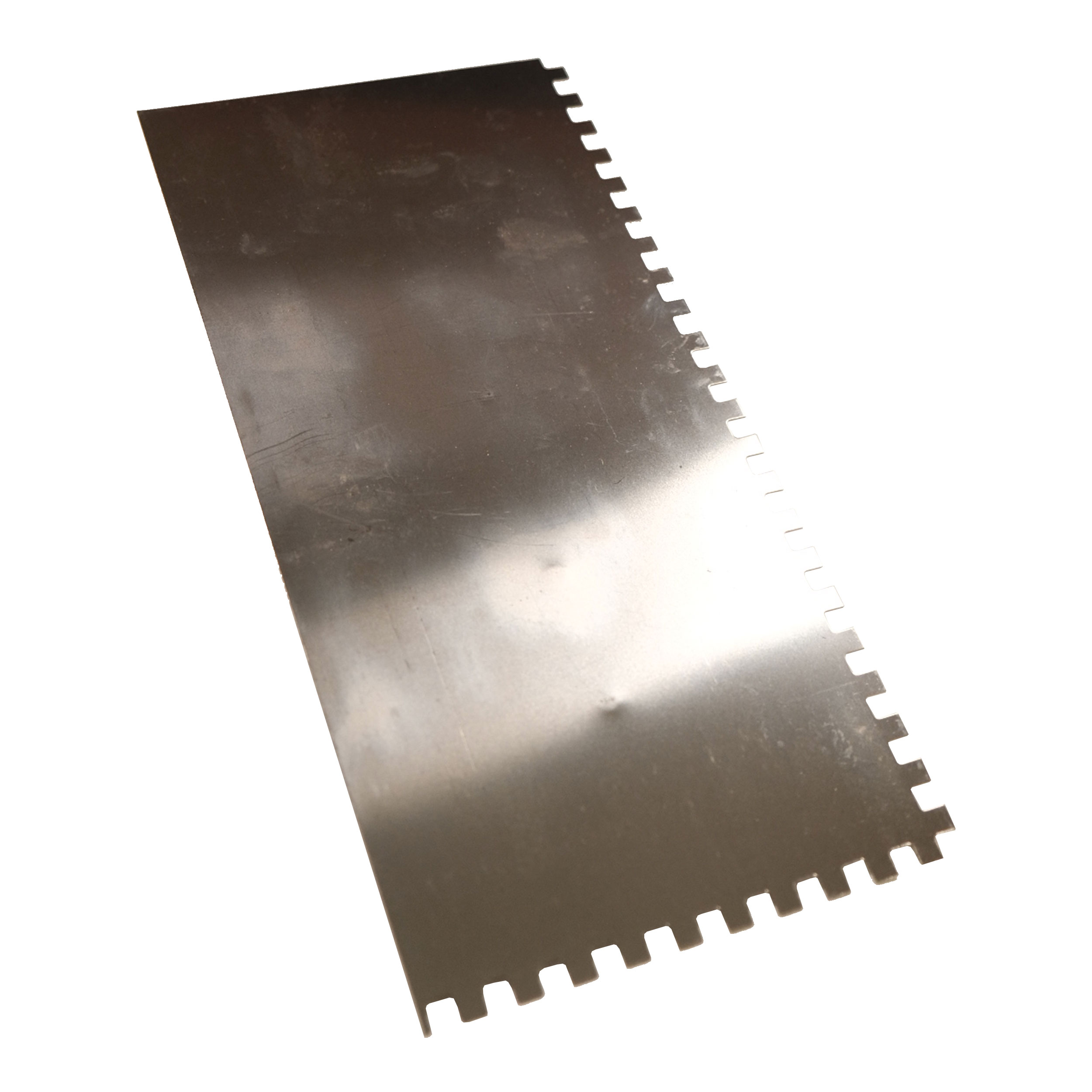 TOPTRADE hladítko nerezové, plastová rukojeť, zub 6 mm, 270×130 mm