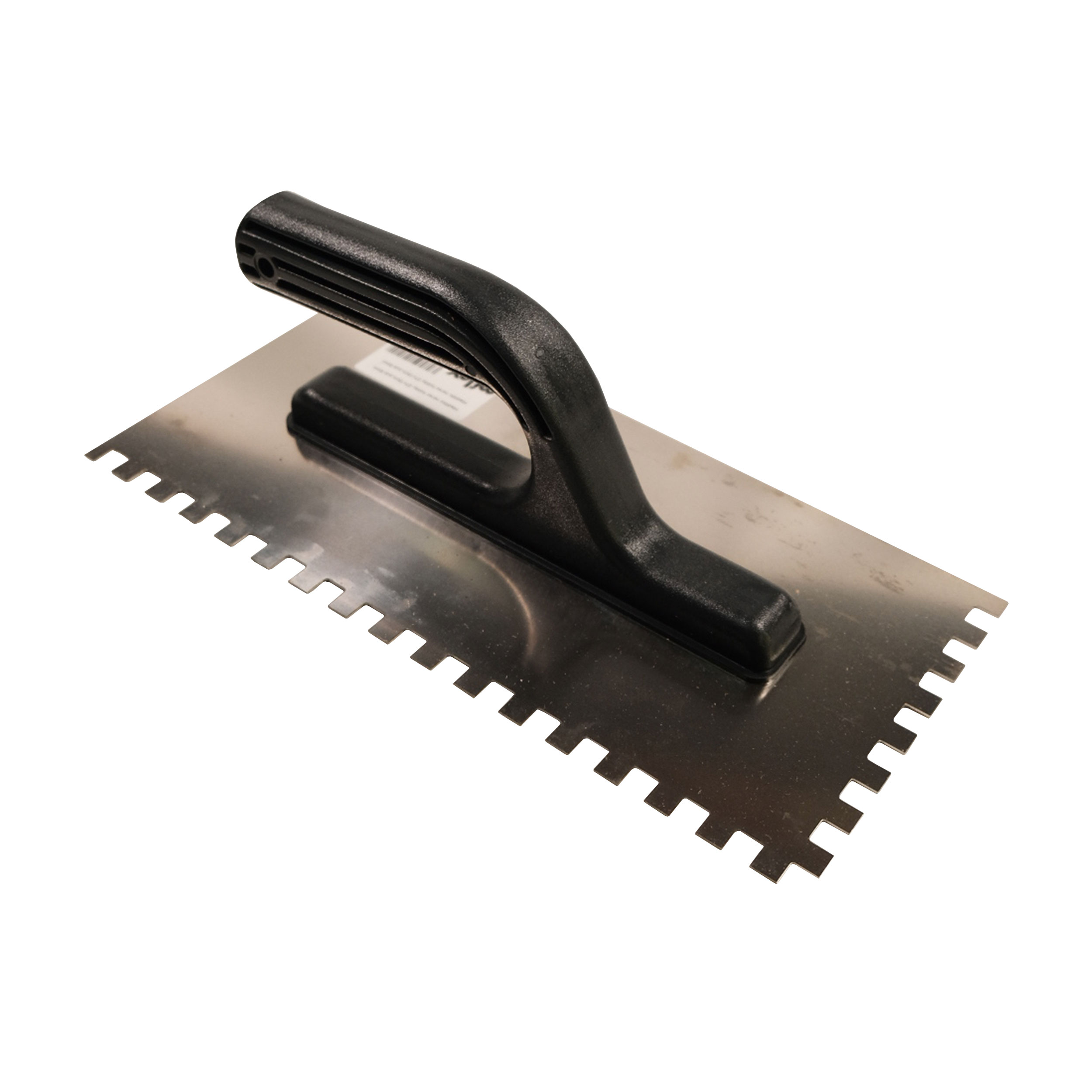 TOPTRADE nerezové hladítko 270×130 mm, zub 8 mm, plastová rukojeť – hobby