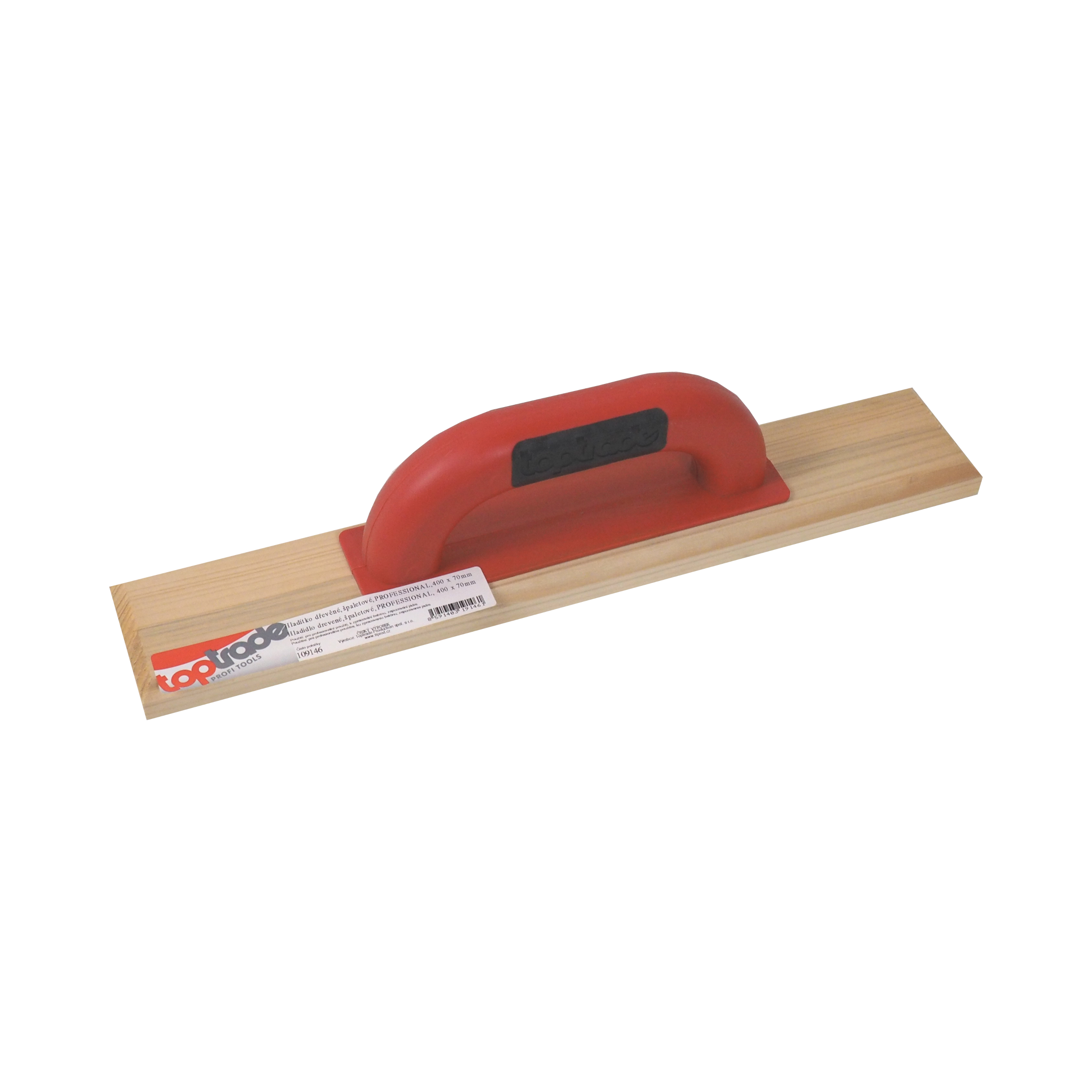 TOPTRADE špaletové hladítko dřevěné Professional 400×70 mm