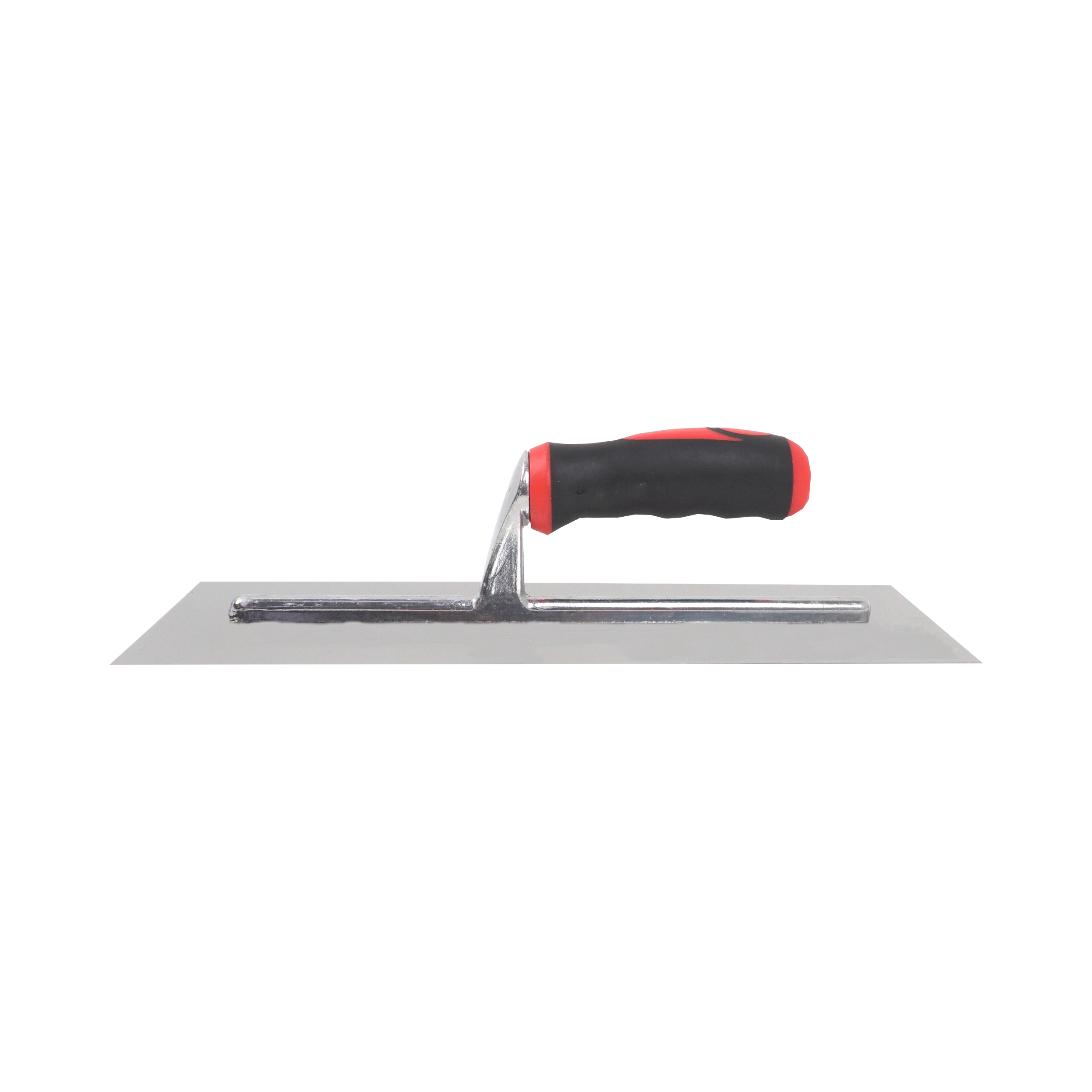 TOPTRADE hladítko nerezové 360×120 mm, hladké, pogumovaná rukojeť