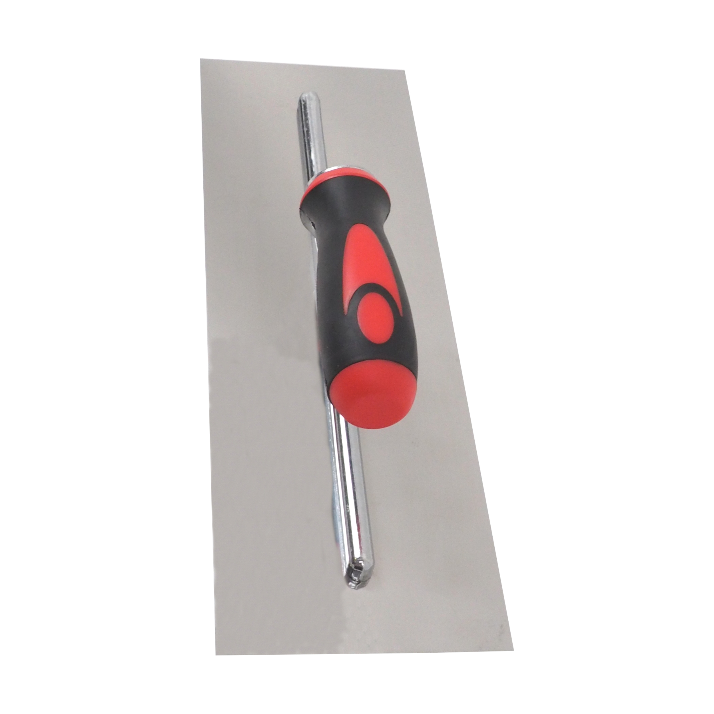 TOPTRADE hladítko nerezové 360×120 mm, hladké, pogumovaná rukojeť