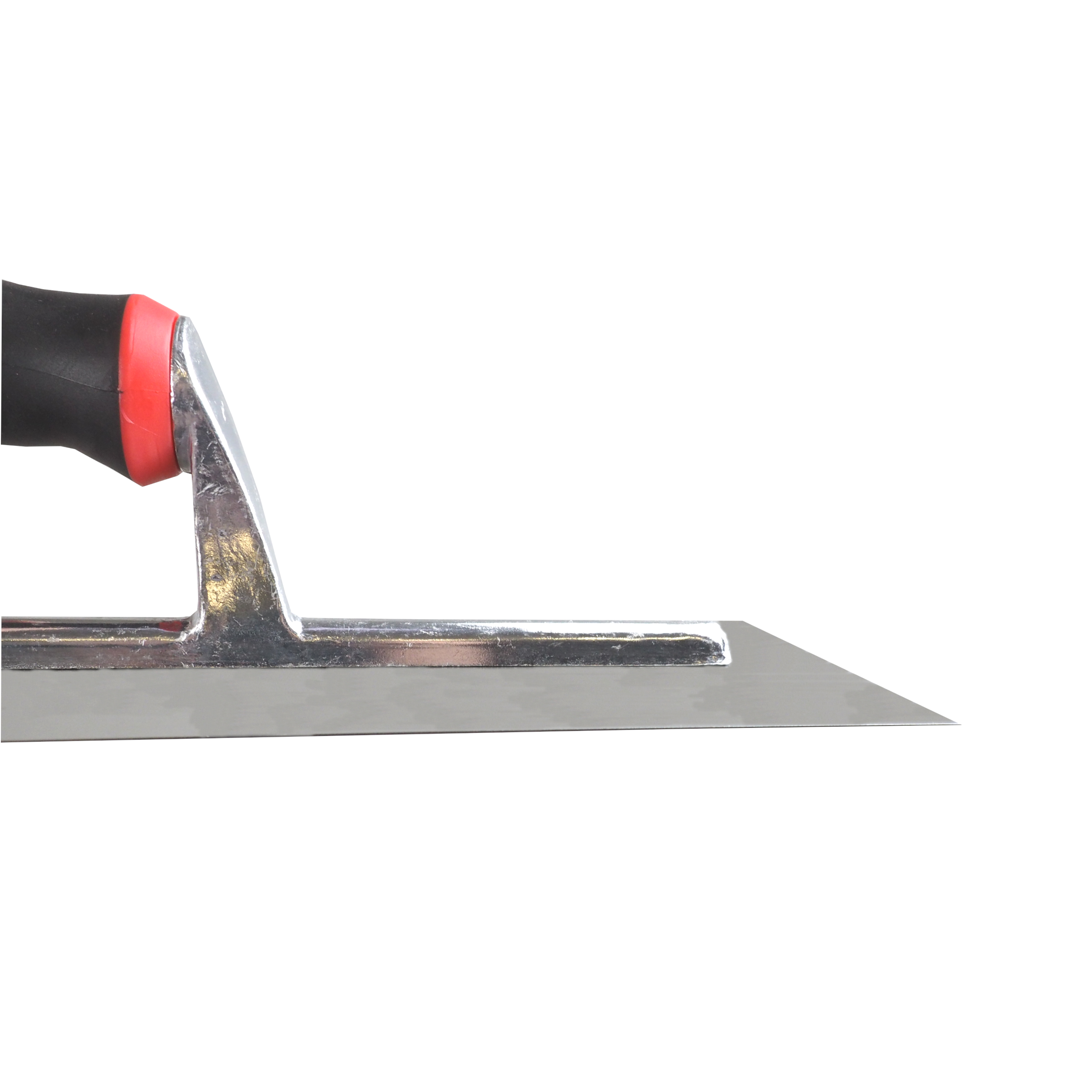 TOPTRADE hladítko nerezové 360×120 mm, hladké, pogumovaná rukojeť