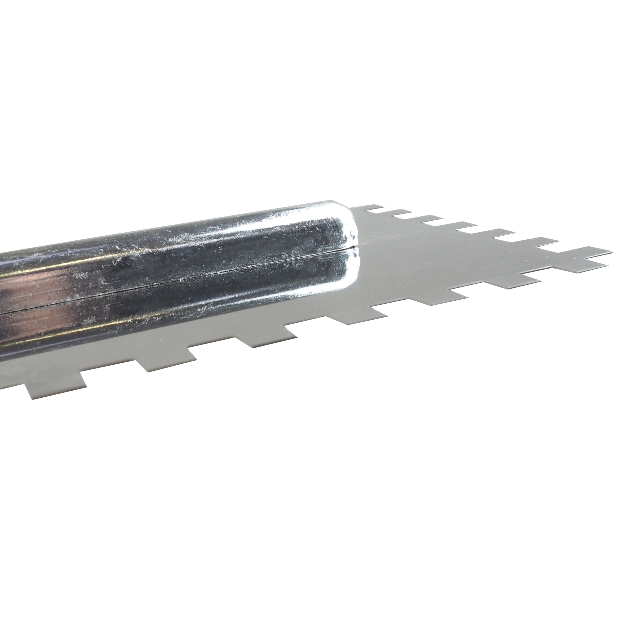 TOPTRADE hladítko nerezové, pogumovaná rukojeť, zub 8 mm, 360 × 120 mm
