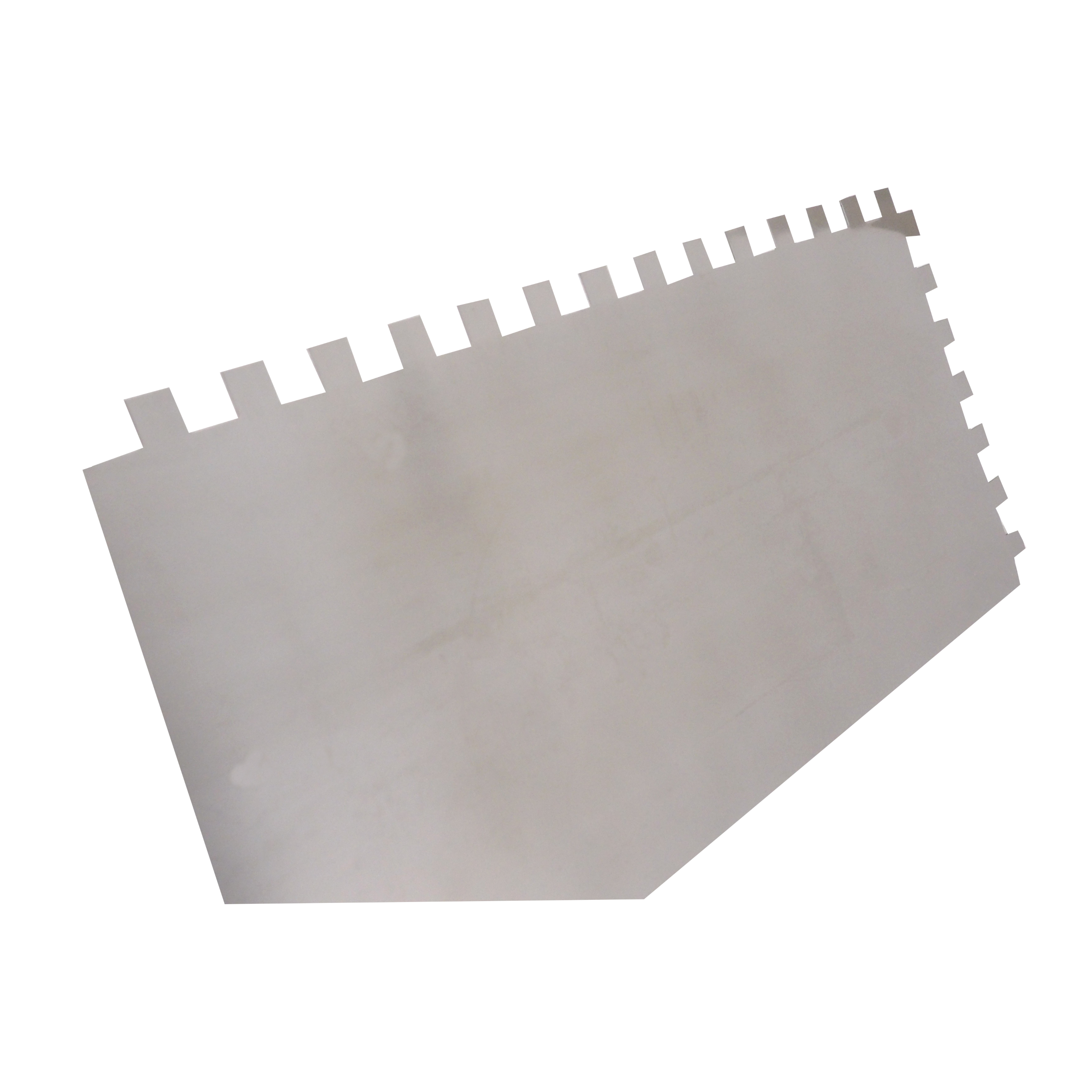 TOPTRADE hladítko nerezové, pogumovaná rukojeť, zub 8 mm, 360 × 120 mm