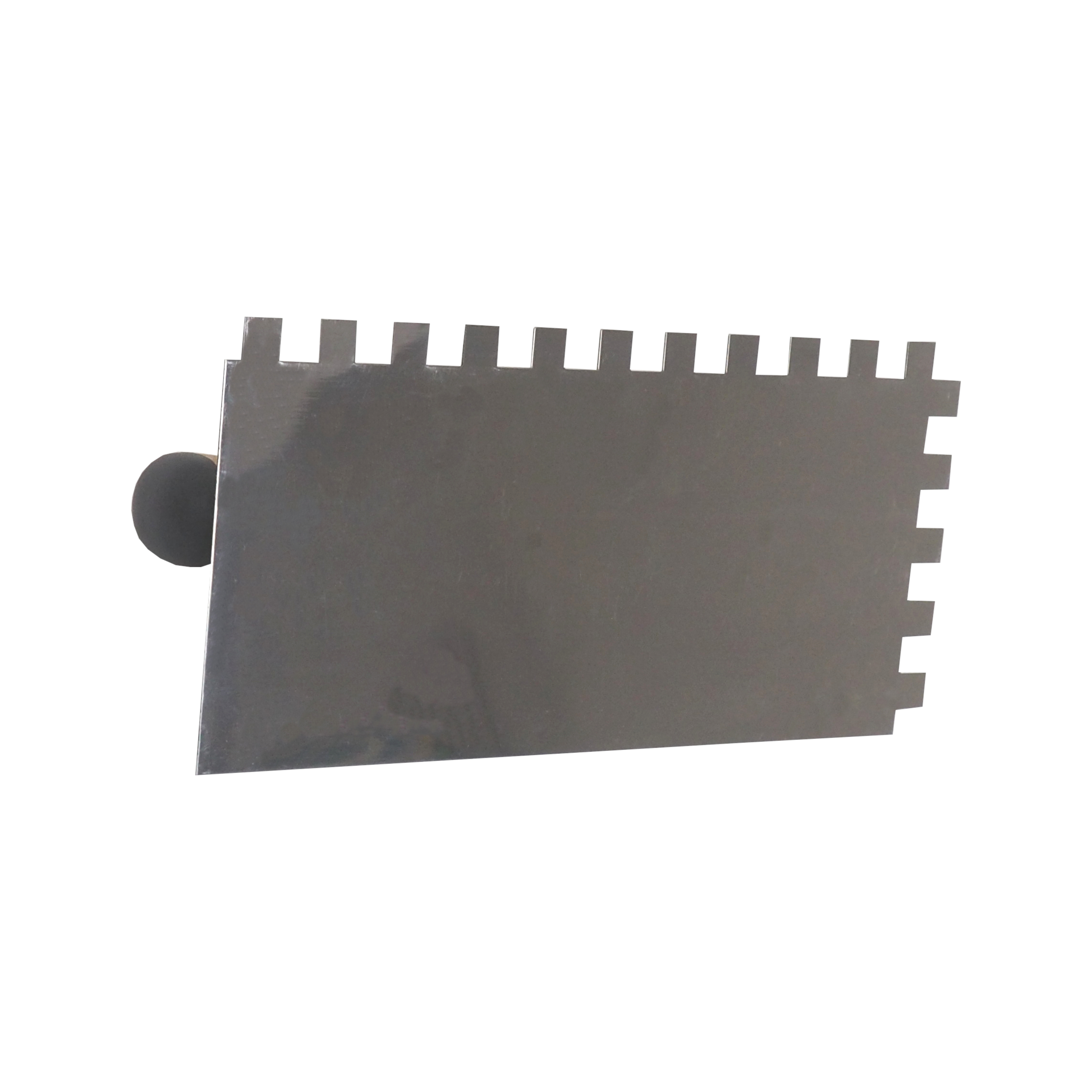 TOPTRADE hladítko nerezové, s EKO rukojetí, zub 12 mm, 270 x 130 mm, profi