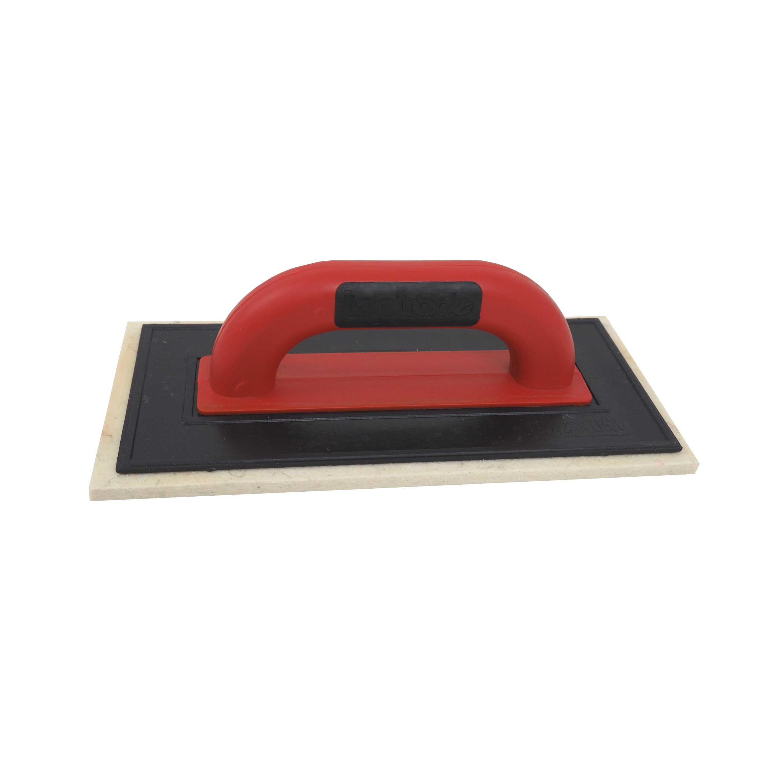 TOPTRADE filcové hladítko ABS, bílá plst, PROFESSIONAL 280 × 140 × 8 mm