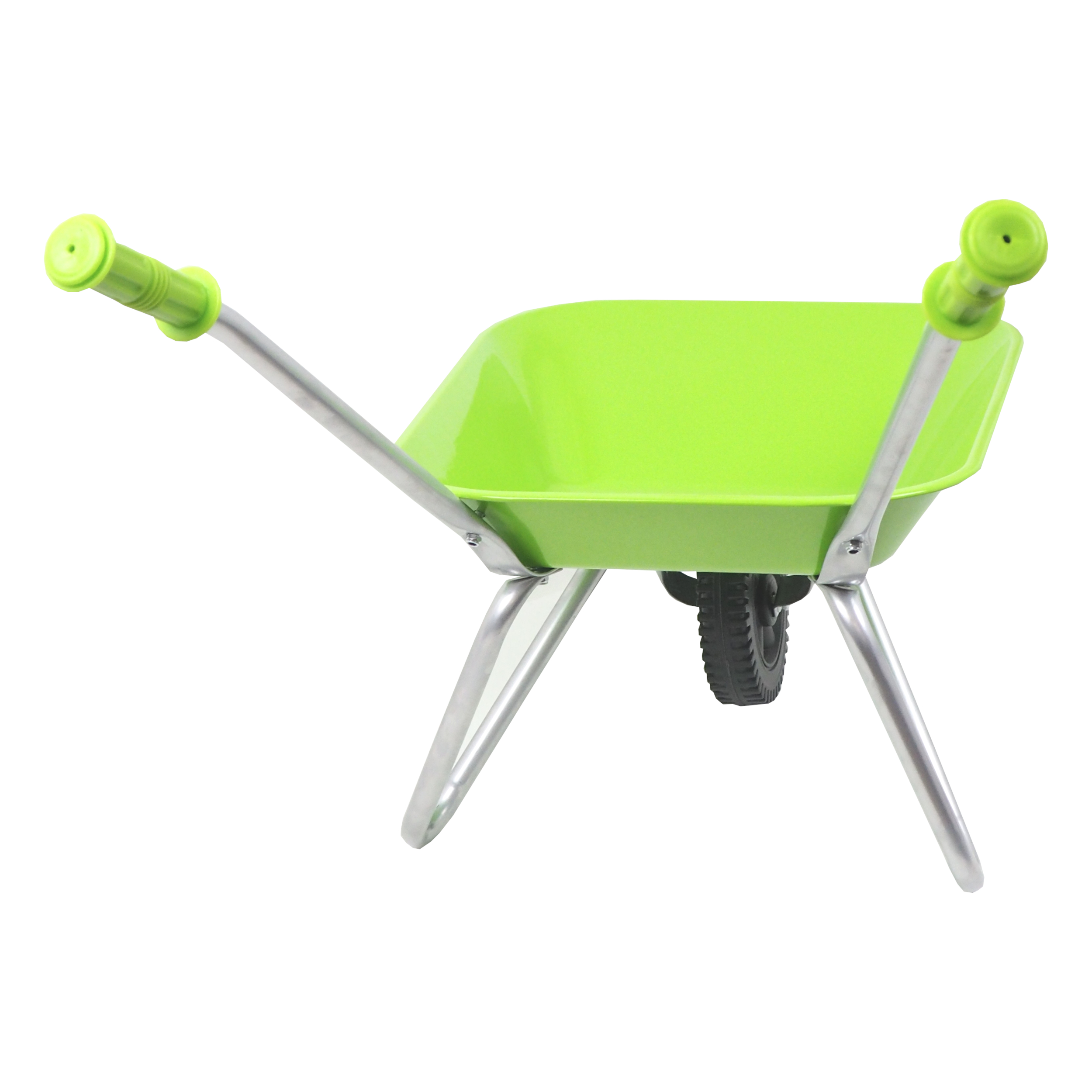 TOPTRADE dětské zahradní kolečko, kovové, zelené, nosnost 5 kg