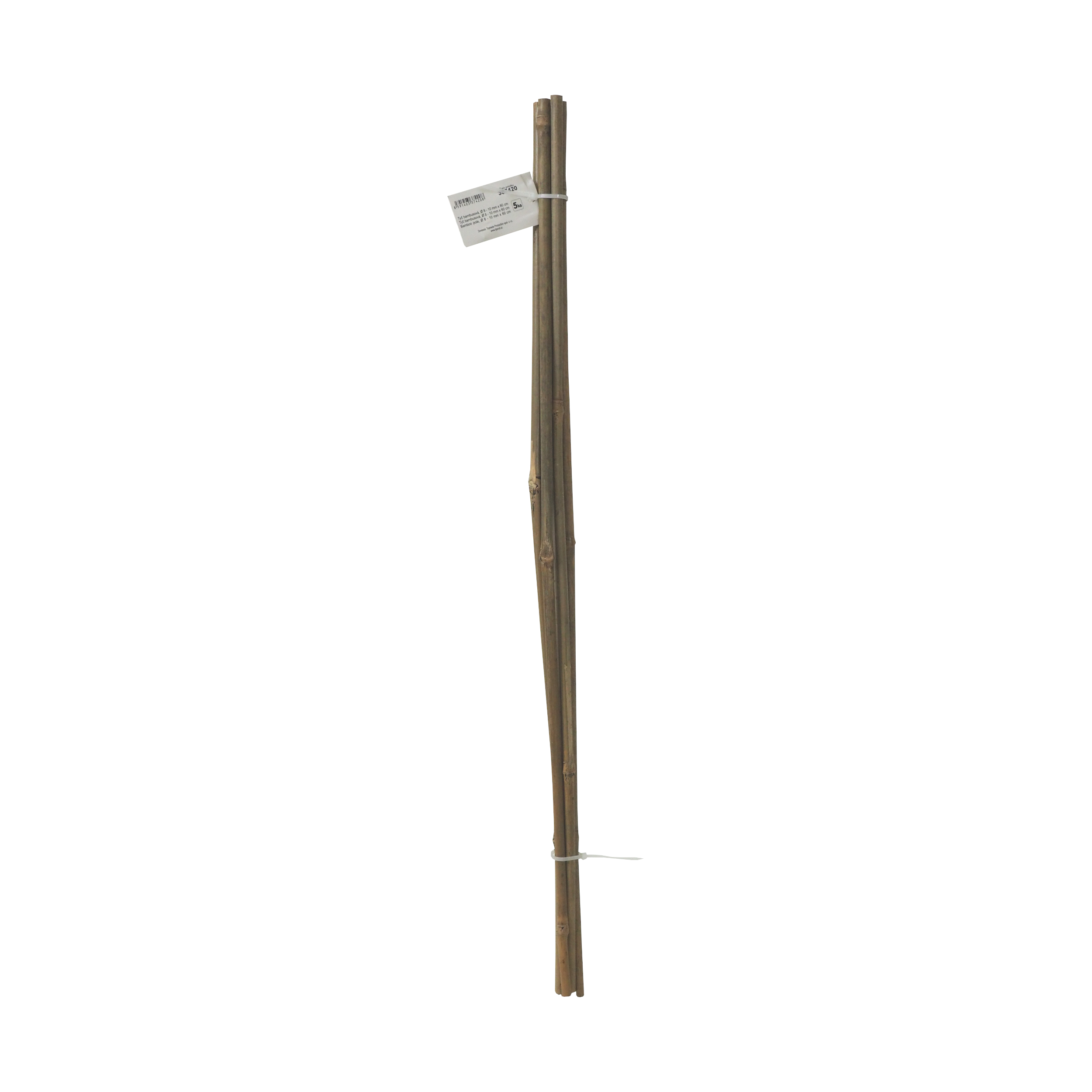 TOPTRADE bambusové tyče 60 cm, Ø 8–10 mm – sada 5 ks