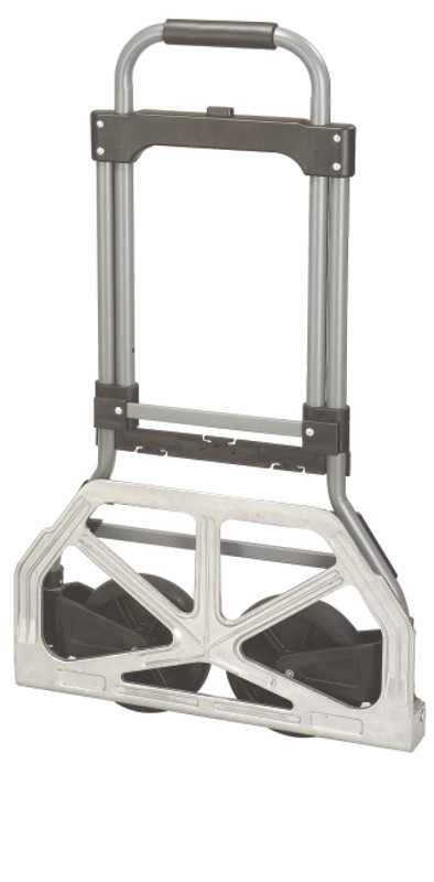TOPTRADE skládací rudl 150 kg, teleskopická rukojeť, hliníková plocha