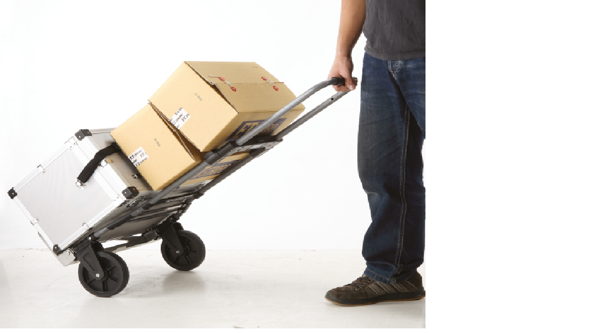 TOPTRADE skládací rudl 150 kg, teleskopická rukojeť, hliníková plocha