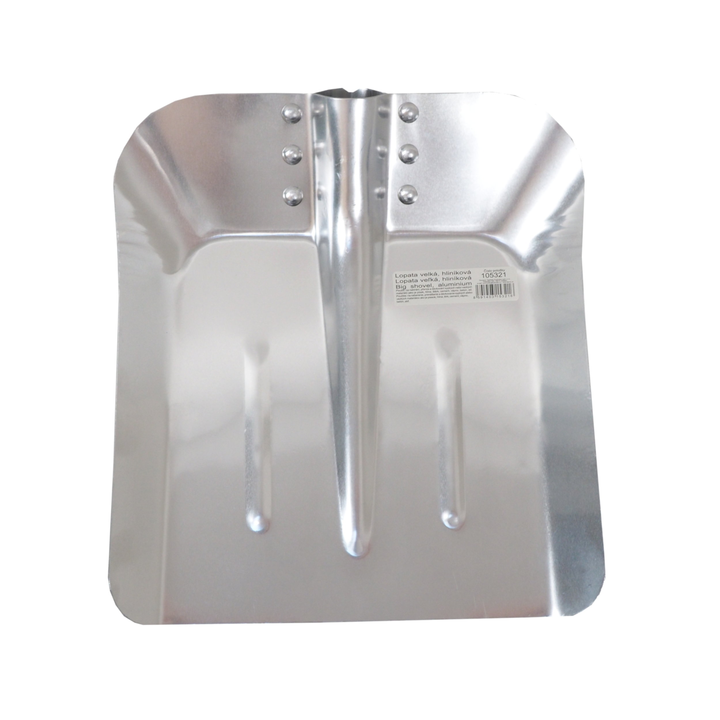 TOPTRADE hliníková lopata velká 340 × 350 mm