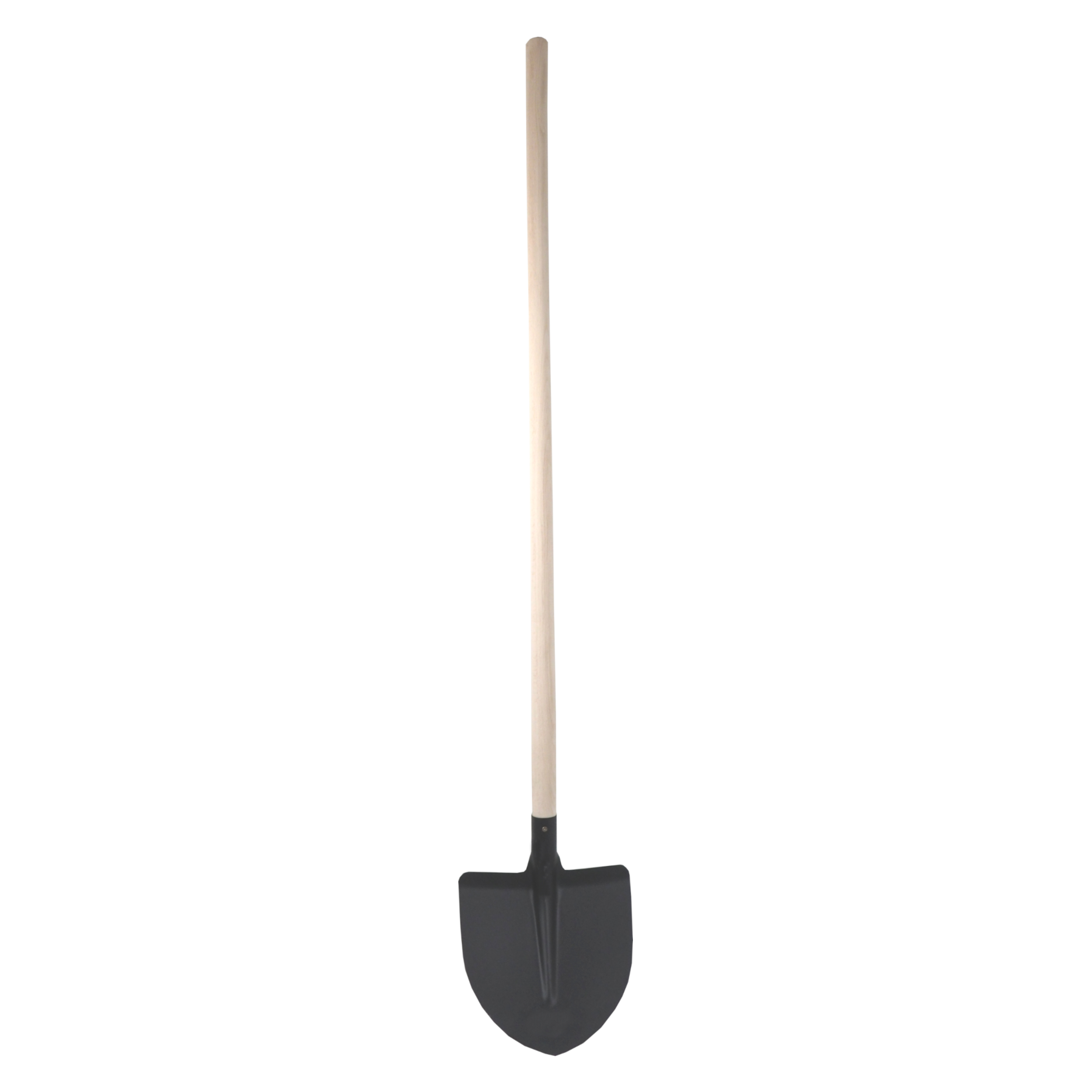TOPTRADE ocelová lopata srdcovka, černý lak – prohnutá násada 130 cm